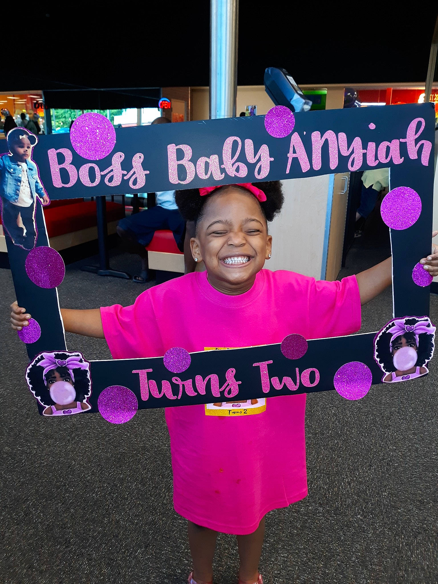 Asia is registered to the contest to win money with this photo: cool, joy, magenta, person, pink, purple, smile