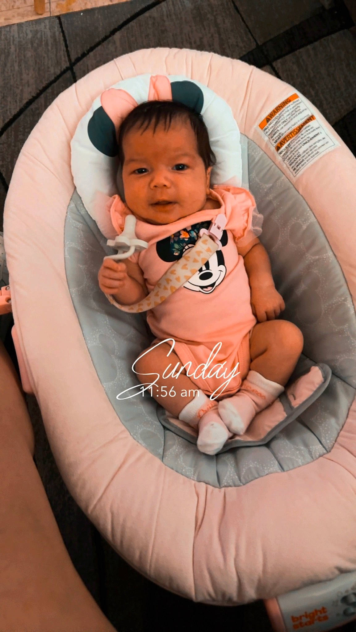 Kalahni is registered to the contest to win money with this photo: baby, baby_products, baby_toddler_clothing, chair, child, comfort, eye, fun, hairstyle, head, lap, leg, leisure, mouth, person, pink, recreation, skin, stomach, thigh