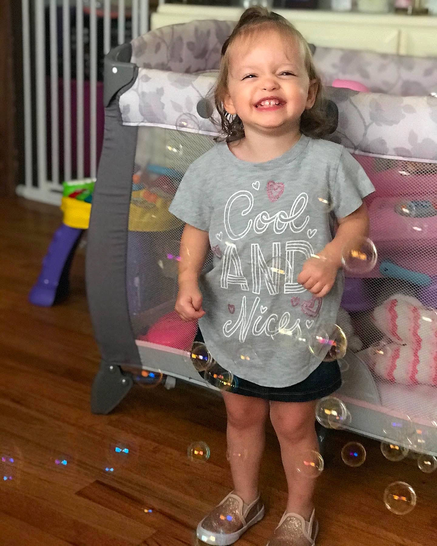 Chelsea is registered to the contest to win money with this photo: baby, child, fun, iris, joy, person, pink, play, product, shoe, smile, t_shirt, toddler, vacation