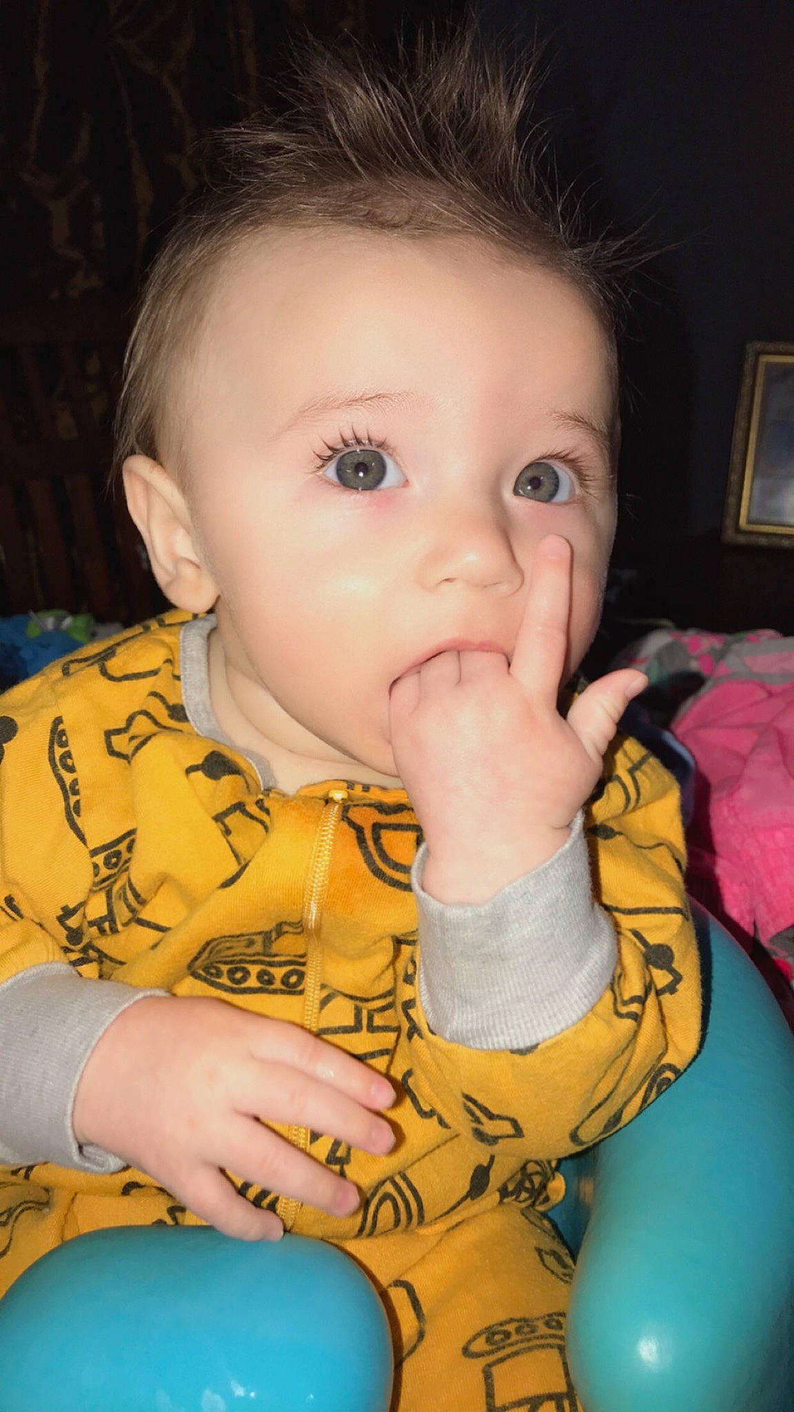 Ashton joined the competition — help win amazing prizes! baby, cheek, child, chin, ear, eating, eye, face, finger, forehead, fun, head, iris, lip, mouth, nose, person, skin, smile, toddler