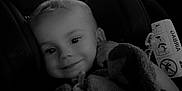Alexys participe au concours pour gagner de l'argent avec cette photo : baby, blanket, car_interior, car_seat, child, comfort, cozy, face, happy, head, indoors, portrait, seat, seatbelt, smile, toddler, transportation, travel, window, young_child