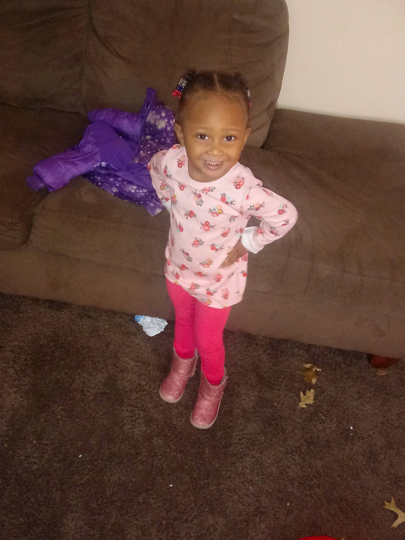 Aloni is registered to the contest to win money with this photo: baby, baby_toddler_clothing, child, head, joy, person, pink, play, skin, standing, toddler