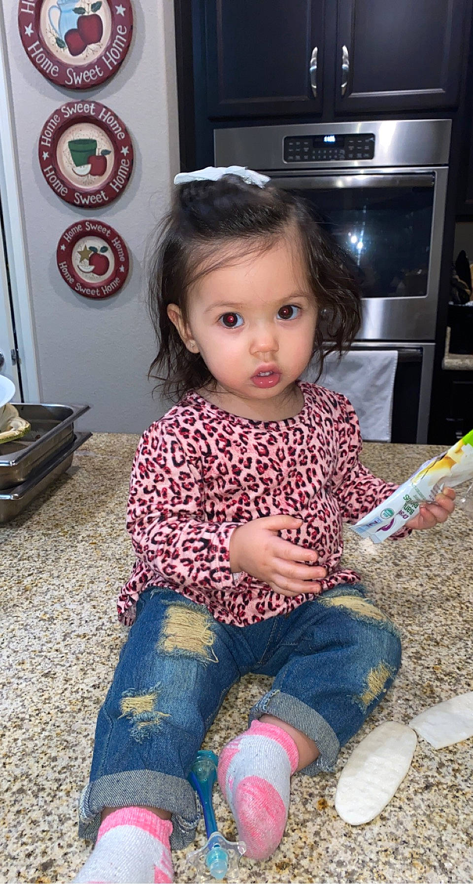 Stella joined the competition — help win amazing prizes! baby_toddler_clothing, beauty, child, eye, floor, flooring, fun, gas, hair, happy, head, home_appliance, kitchen_appliance, organ, person, product, standing, television, thigh, toddler