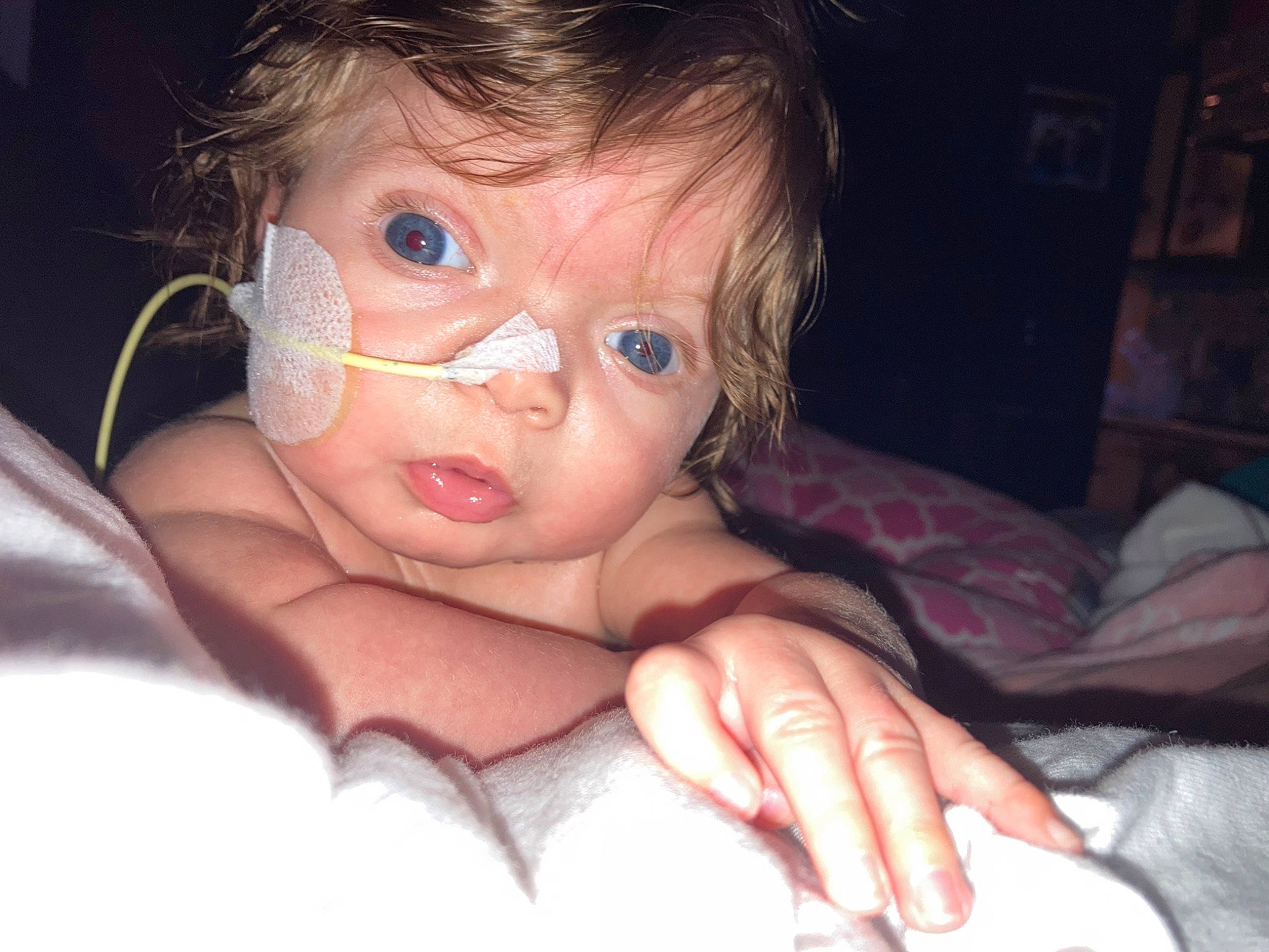 Kensley joined the competition — help win amazing prizes! baby, cheek, chin, comfort, ear, eye, eyebrow, eyelash, finger, gesture, iris, lip, mouth, nail, neck, nose, person, skin, thumb, toddler