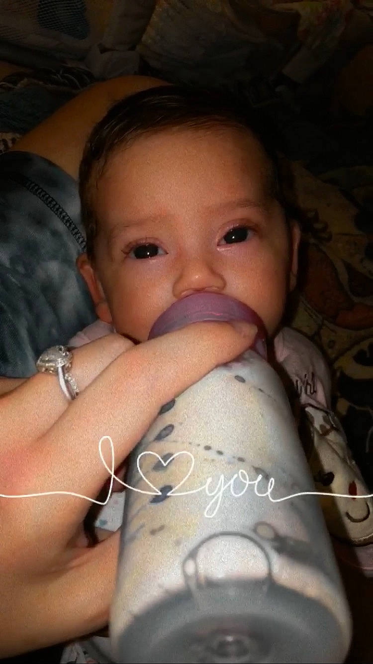 Kehlani is registered to the contest to win money with this photo: baby, baby_toddler_clothing, beauty, cheek, child, comfort, eyelash, finger, flash_photography, gesture, happy, lip, mouth, nail, nose, person, sitting, skin, smile, thumb