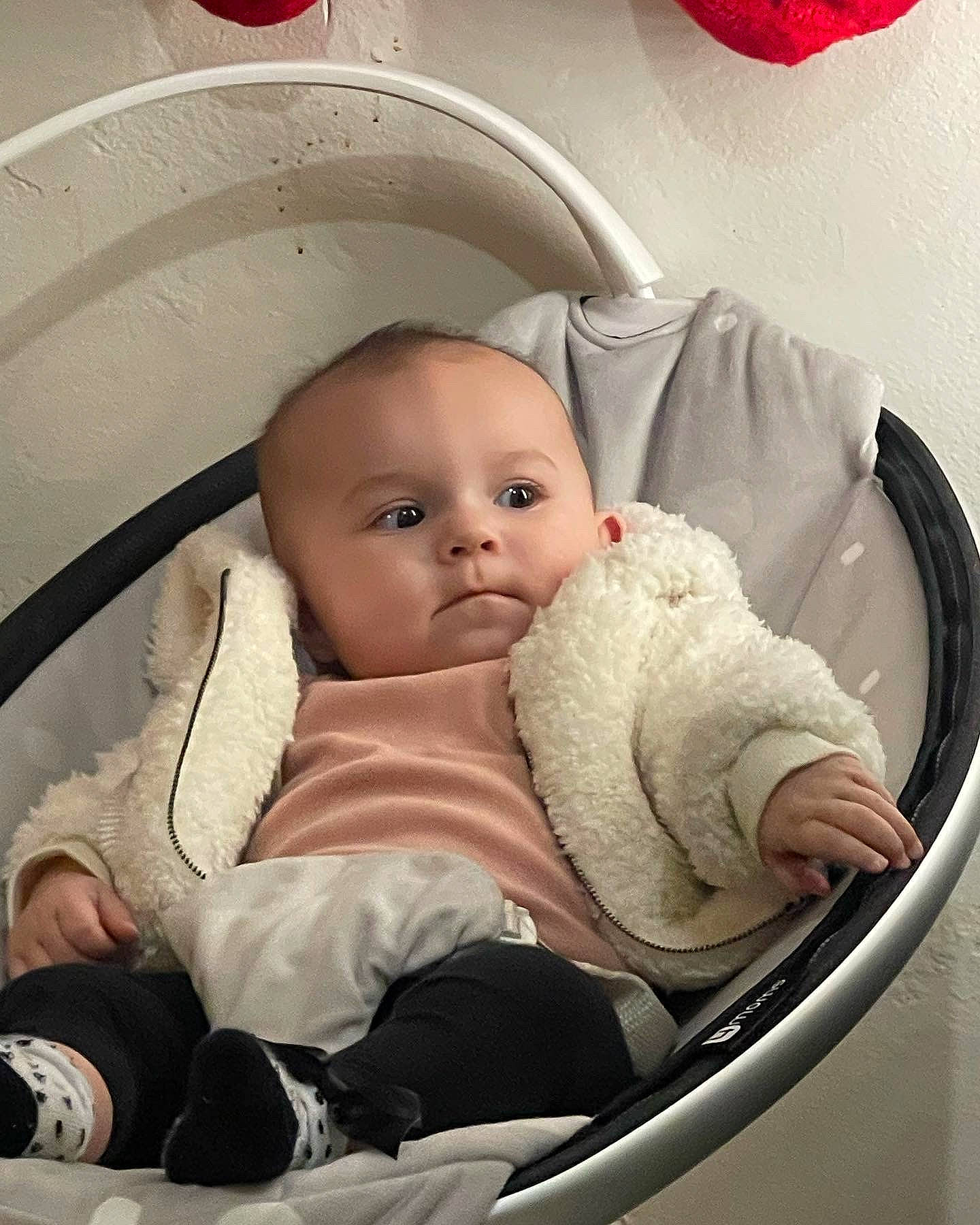 Ember joined the competition — help win amazing prizes! baby, baby_carriage, baby_in_car_seat, baby_products, baby_safety, baby_sleeping, baby_toddler_clothing, baby_toys, car_seat, cheek, child, chin, comfort, infant_bed, linens, mouth, person, room, sitting, skin