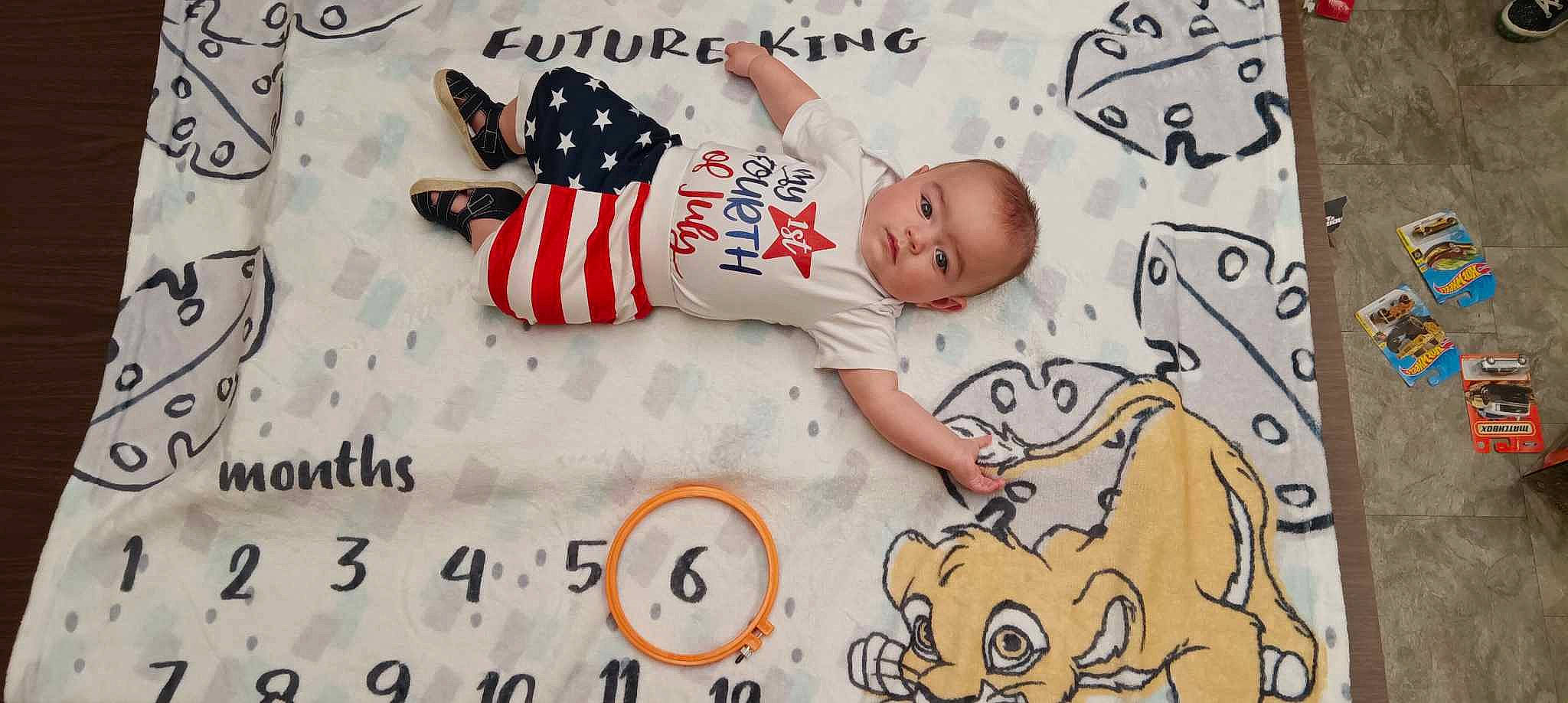 Elijah joined the competition — help win amazing prizes! art, baby, baby_toddler_clothing, carmine, child, flooring, font, happy, illustration, linens, pattern, person, photo_caption, play, room, sleeve, smile, t_shirt, textile, toddler