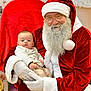 Elio participe au concours pour gagner de l'argent avec cette photo : baby, santa_claus, red_suit, beard, glasses, holiday, christmas, festive, child, smile, face, indoor, warmth, white_fur, gloves, chair, decorations, portrait, event, celebration