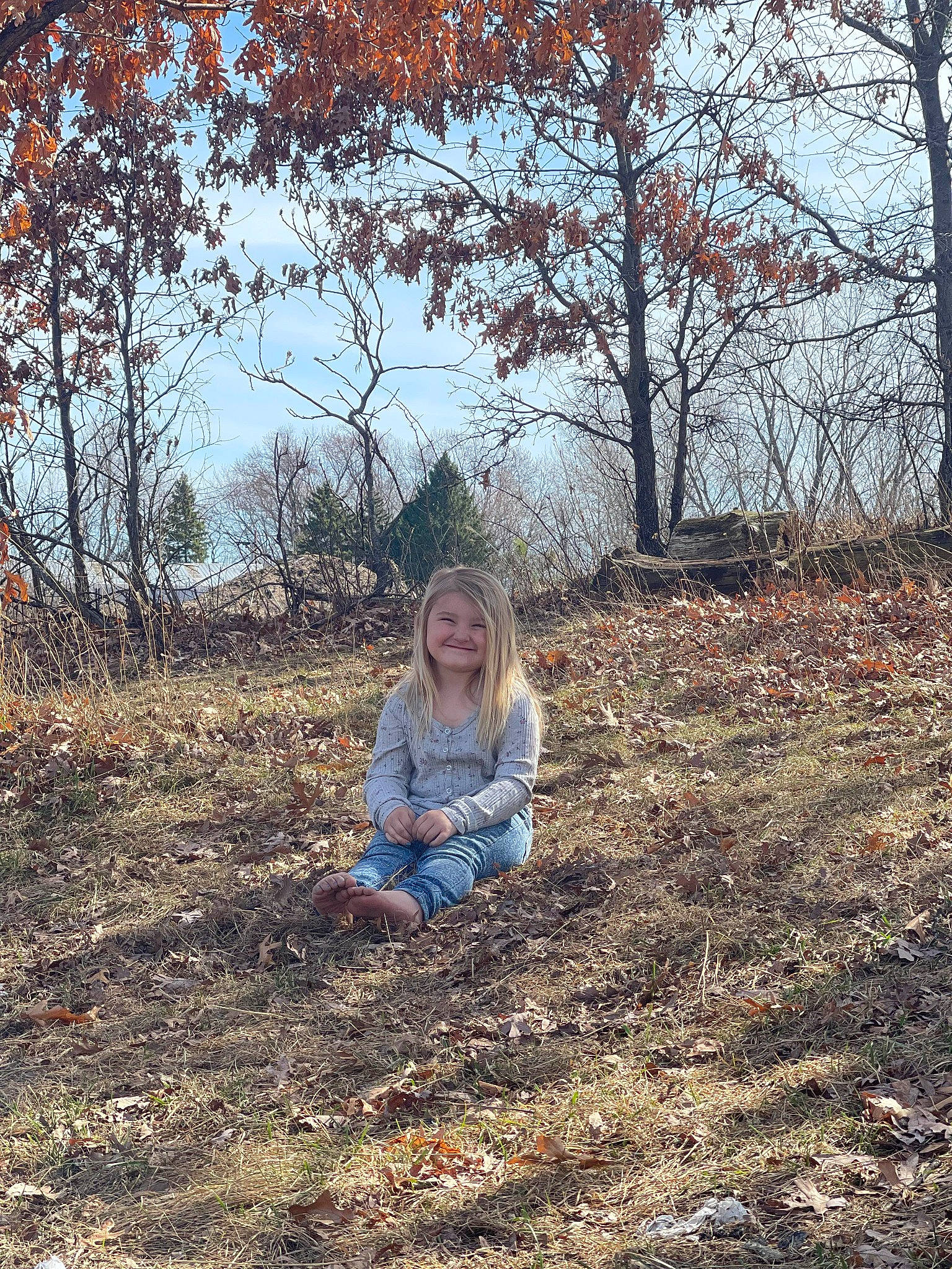 Brooklyn joined the competition — help win amazing prizes! deciduous, fawn, forest, fun, grass, grassland, happy, joy, landscape, leisure, natural_landscape, people_in_nature, person, plant, sky, soil, tints_and_shades, tree, trunk, twig