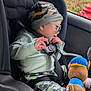 Elias joined the competition — help win amazing prizes! toddler, child, car_seat, glasses, camouflage, hat, plush_toy, toy, car_interior, seatbelt, window, fire_hydrant, urban, fence, clothing, casual, cute, sitting, baby, playful