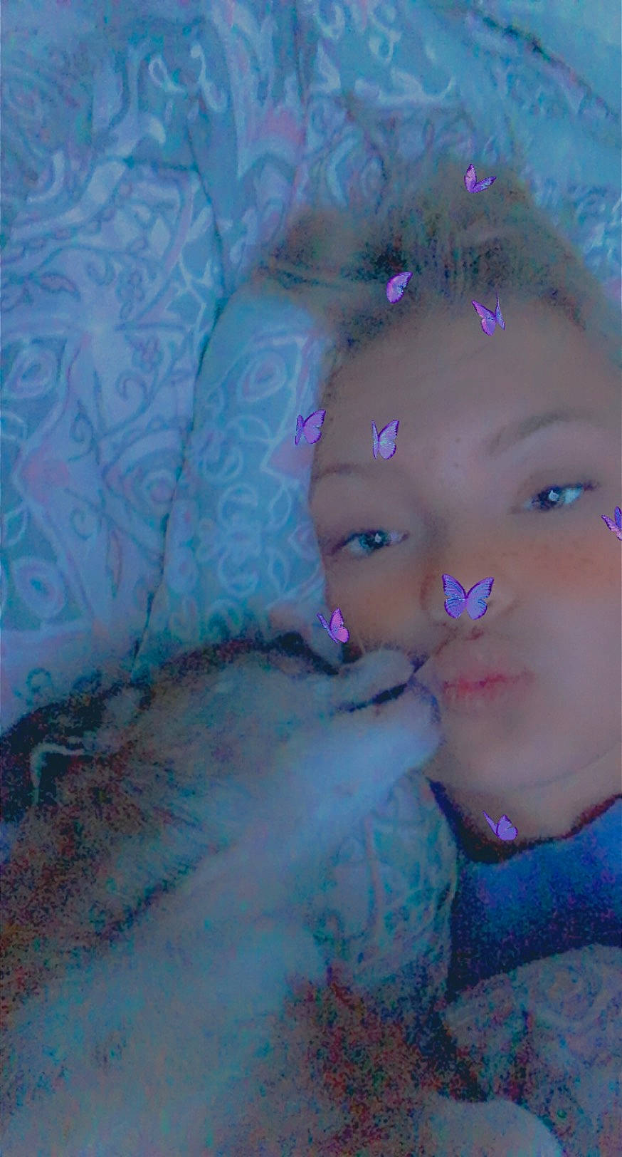 Pip is registered to the contest to win money with this photo: aqua, blue, cheek, eyebrow, eyelash, iris, lavender, linens, lip, nail, pink, portrait_photography, purple, selfie, skin, violet