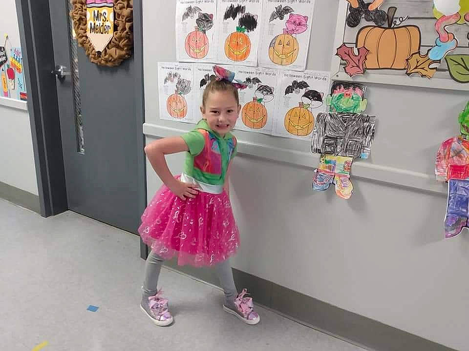 Addisyn joined the competition — help win amazing prizes! child, costume, dress, fashion_design, footwear, fun, joy, pattern, person, pink, play, room, shoe, style, toddler, visual_arts