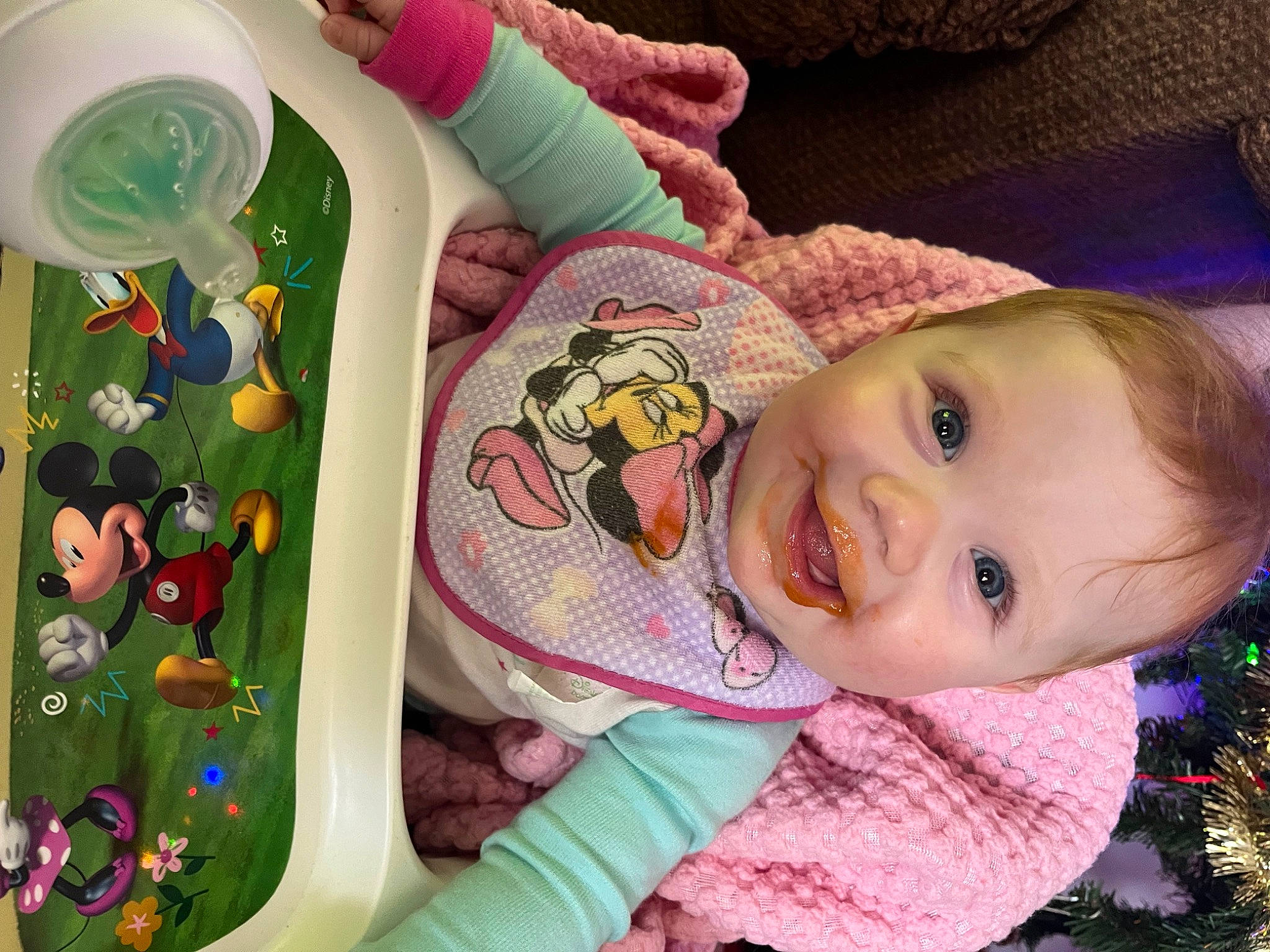 Sadie is registered to the contest to win money with this photo: art, baby, baby_products, baby_toddler_clothing, cheek, child, fun, green, happy, joy, linens, nose, pattern, person, pink, play, product, room, sleeve, smile