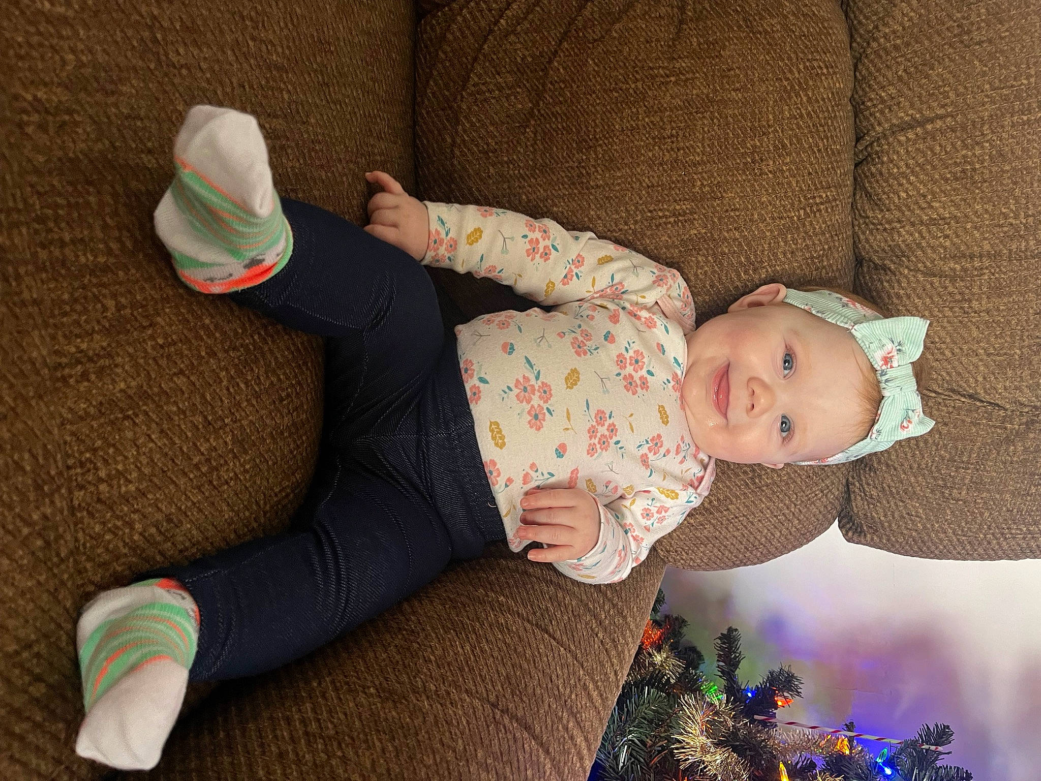 Sadie joined the competition — help win amazing prizes! baby, baby_toddler_clothing, child, comfort, event, fashion_accessory, finger, happy, hat, human_body, human_leg, joy, linens, pattern, person, sitting, sleeve, sock, sun_hat, thigh