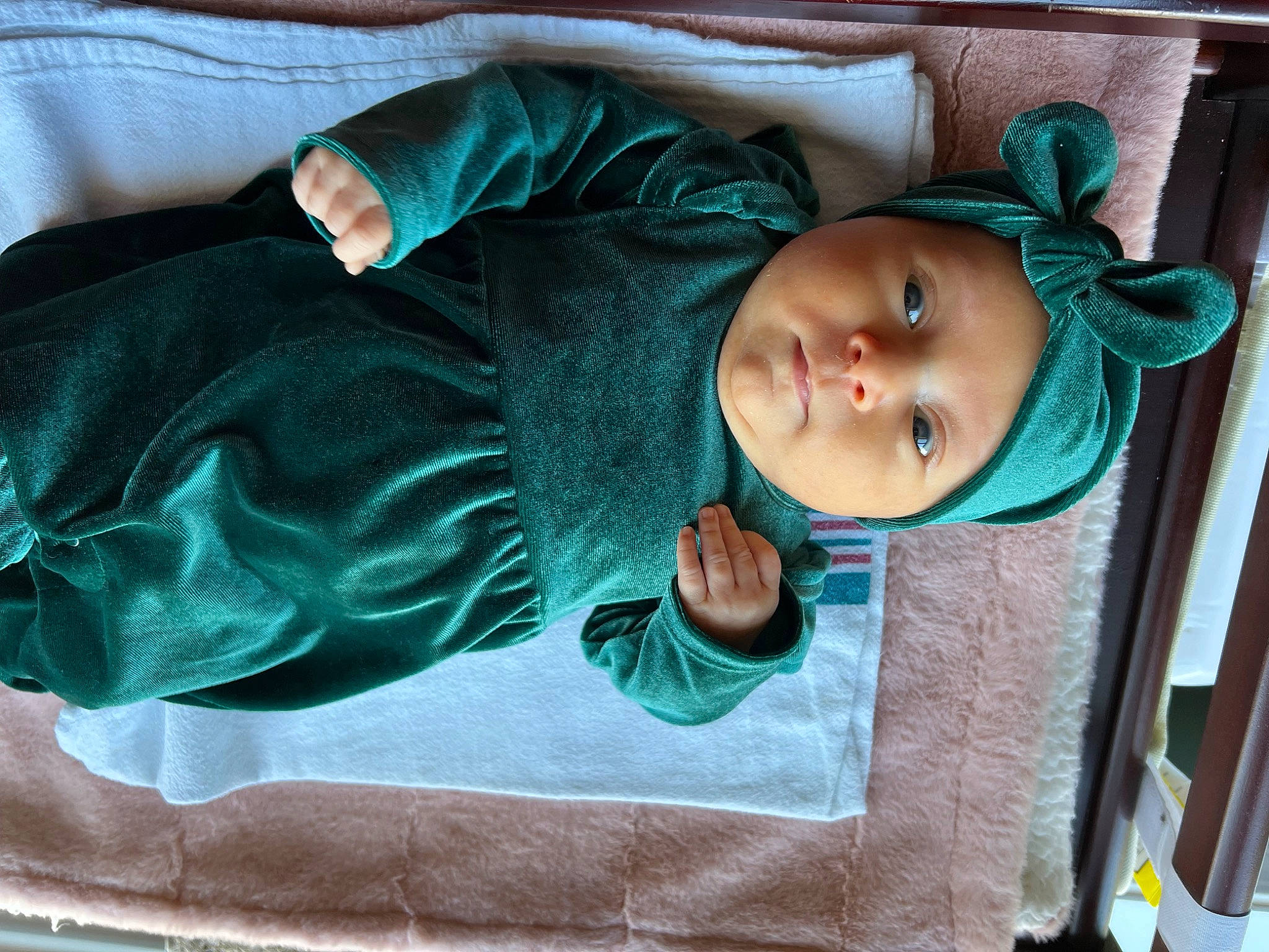 Willow is registered to the contest to win money with this photo: baby, baby_products, baby_safety, baby_toddler_clothing, bedtime, child, comfort, green, head, headwear, infant_bed, linens, nap, person, product, room, sitting, sleep, sleeve, textile