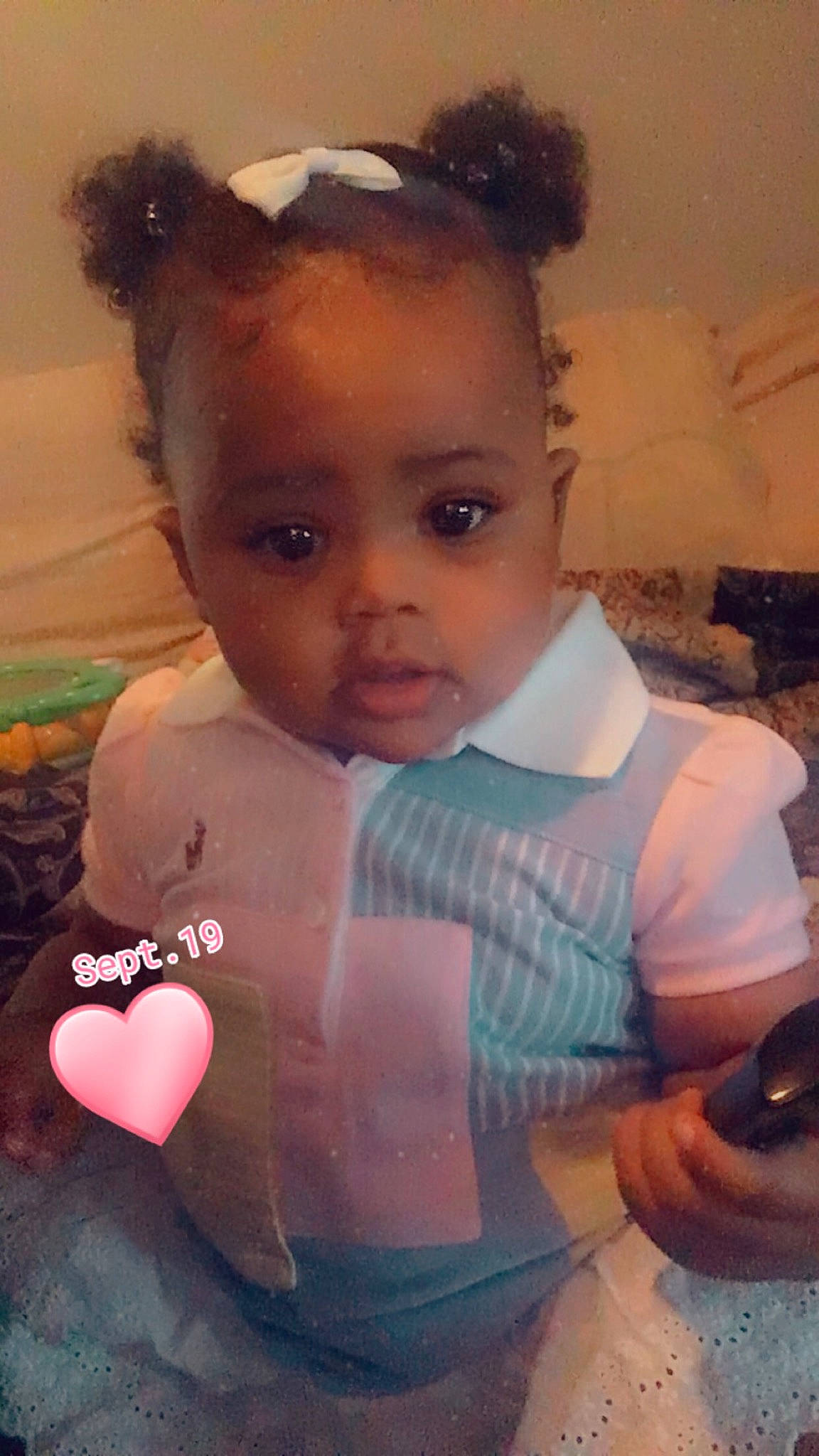 Layla is registered to the contest to win money with this photo: cheek, child, cool, ear, forehead, hair, hairstyle, lip, person, toddler