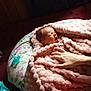 baby, newborn, blanket, pink, yawning, hand, pillow, floral, sleeping, cozy, infant, wrapped, soft, indoor, resting, cute, child, person, toddler, nursery