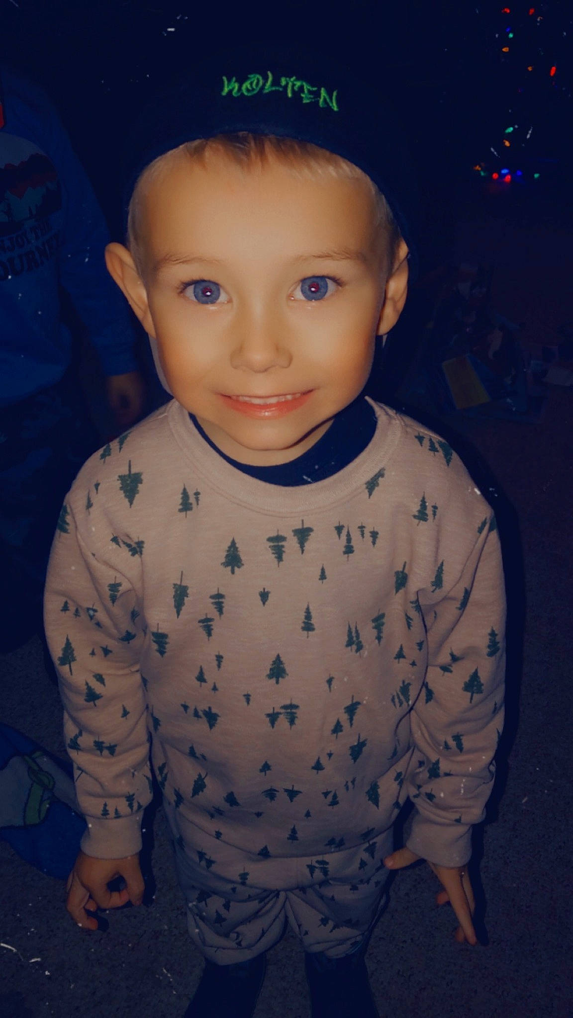 Kolten is registered to the contest to win money with this photo: baby_toddler_clothing, cap, cheek, chin, cool, eye, eyebrow, facial_expression, fashion, flash_photography, hairstyle, happy, head, human, joy, mammal, nose, person, sleeve, smile