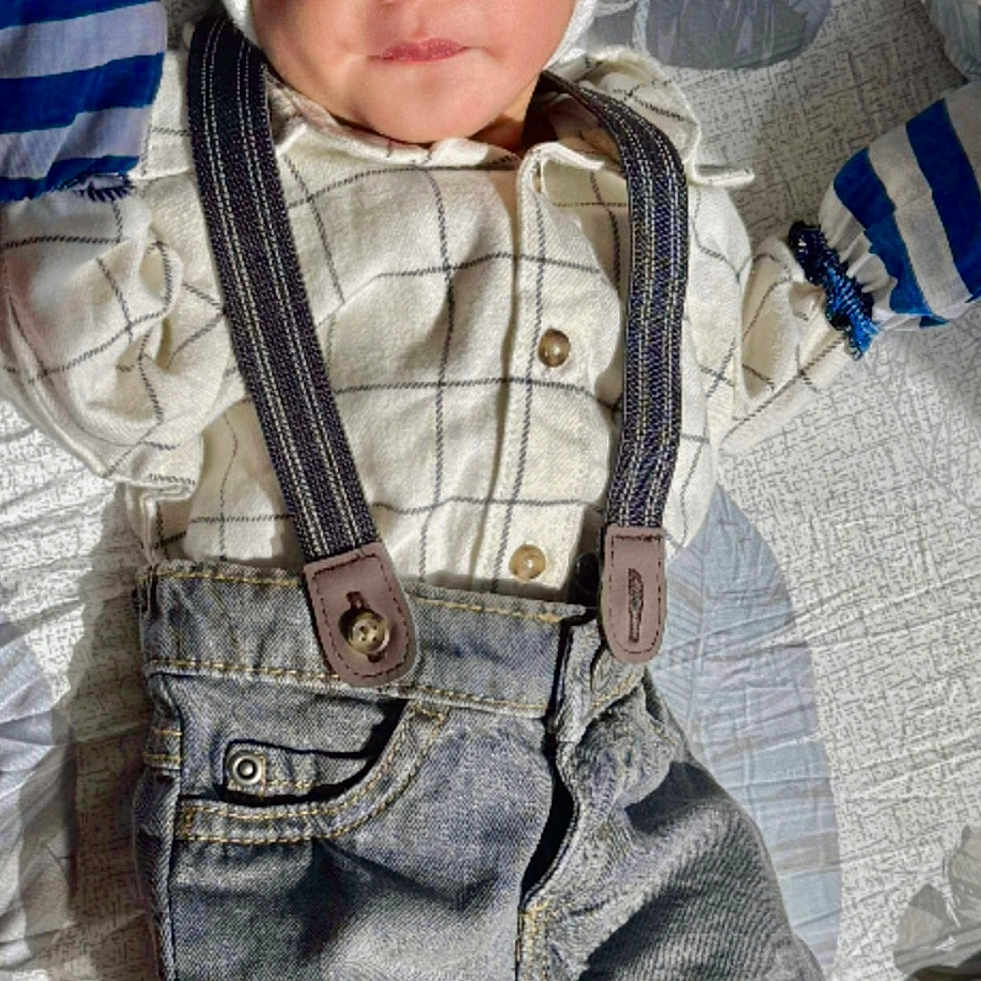 Rayshan is registered to the contest to win money with this photo: baby, bear, blanket, child, cozy, cute, denim, hat, indoor, infant, pants, pattern, phone_case, quilt, shadow, shirt, sleeping, slippers, sunlight, suspenders