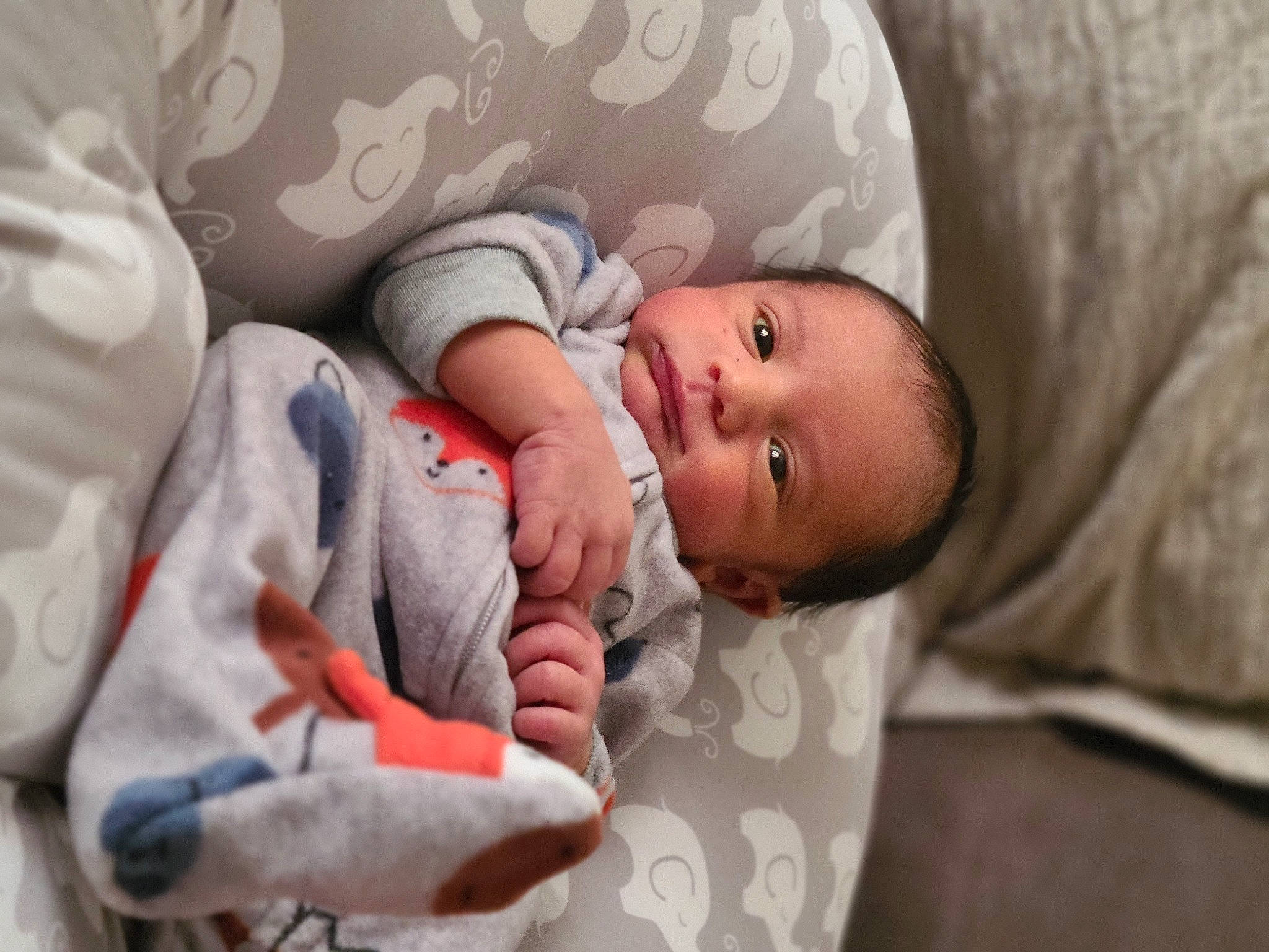 Desmond joined the competition — help win amazing prizes! baby, baby_products, baby_toddler_clothing, bedtime, cheek, child, comfort, eye, head, linens, lip, nap, nose, person, room, skin, sleep, sleeve, textile, toddler