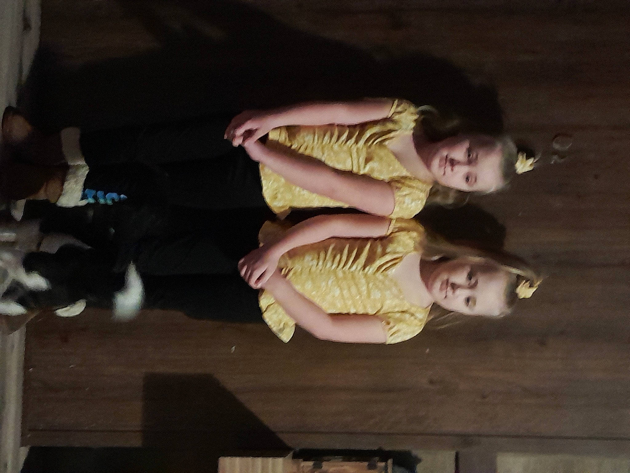 Faith joined the competition — help win amazing prizes! child, darkness, entertainment, event, flash_photography, flooring, fun, fur, happy, human_leg, knee, night, performance, performance_art, performing_arts, person, room, smile, thigh, tree