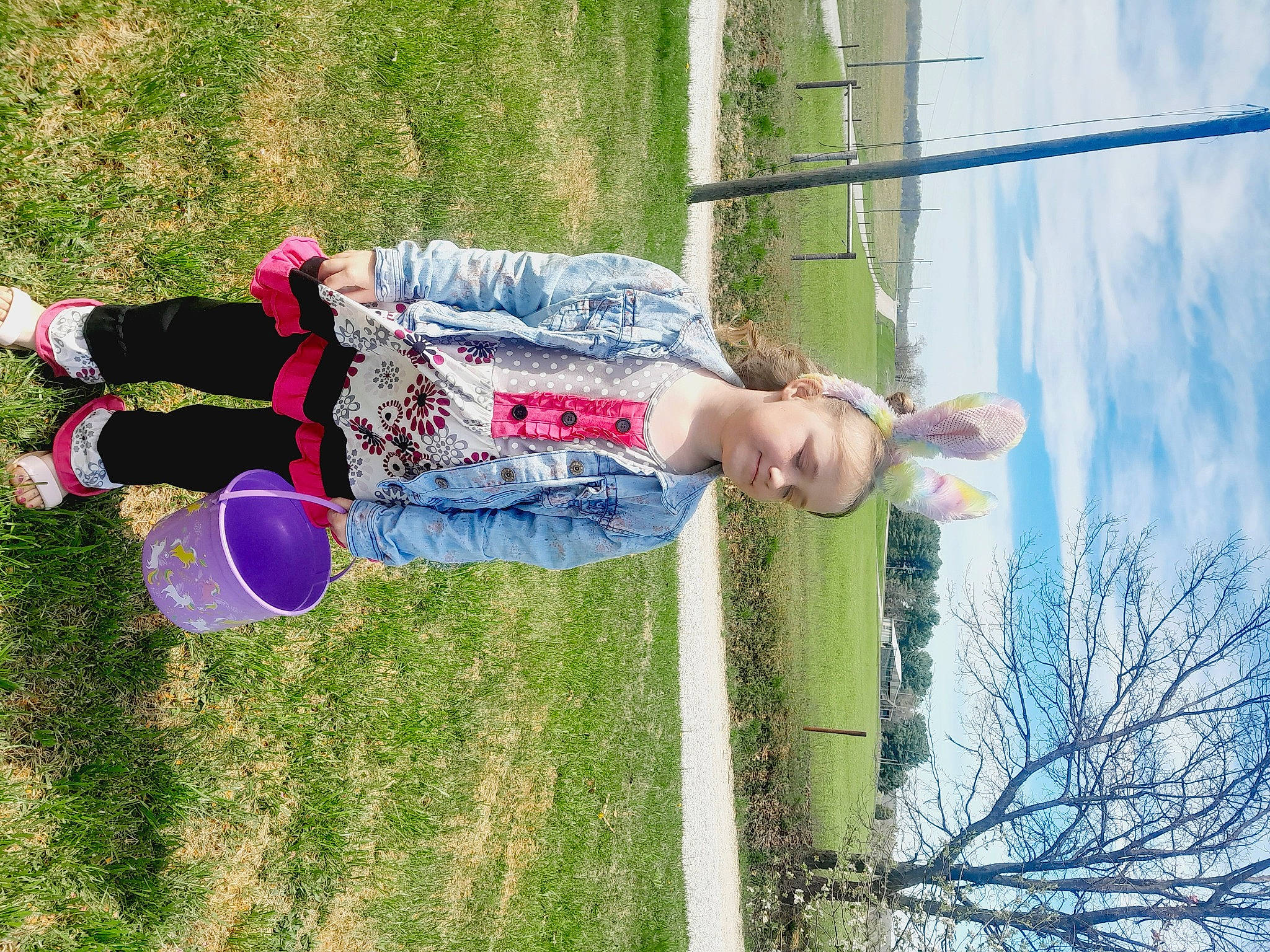 Faith joined the competition — help win amazing prizes! child, fun, grass, happy, joy, leisure, magenta, people_in_nature, person, plant, recreation, sky, t_shirt, thigh, toddler, tree, water, woody_plant