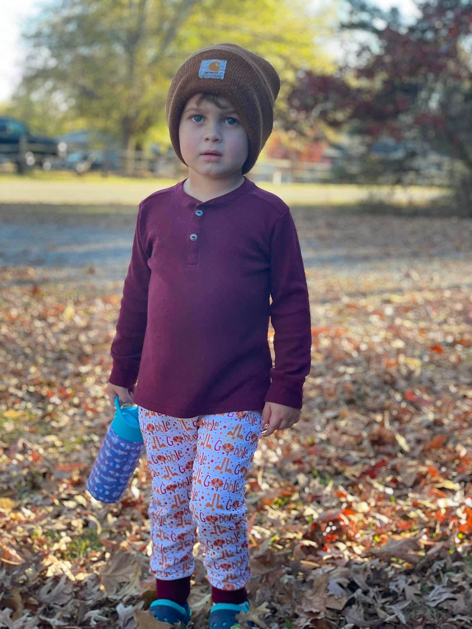 Archer is registered to the contest to win money with this photo: cap, electric_blue, forest, grass, happy, headwear, landscape, leaf, magenta, morning, outerwear, pattern, people_in_nature, person, plant, recreation, sleeve, street_fashion, sunlight, tints_and_shades