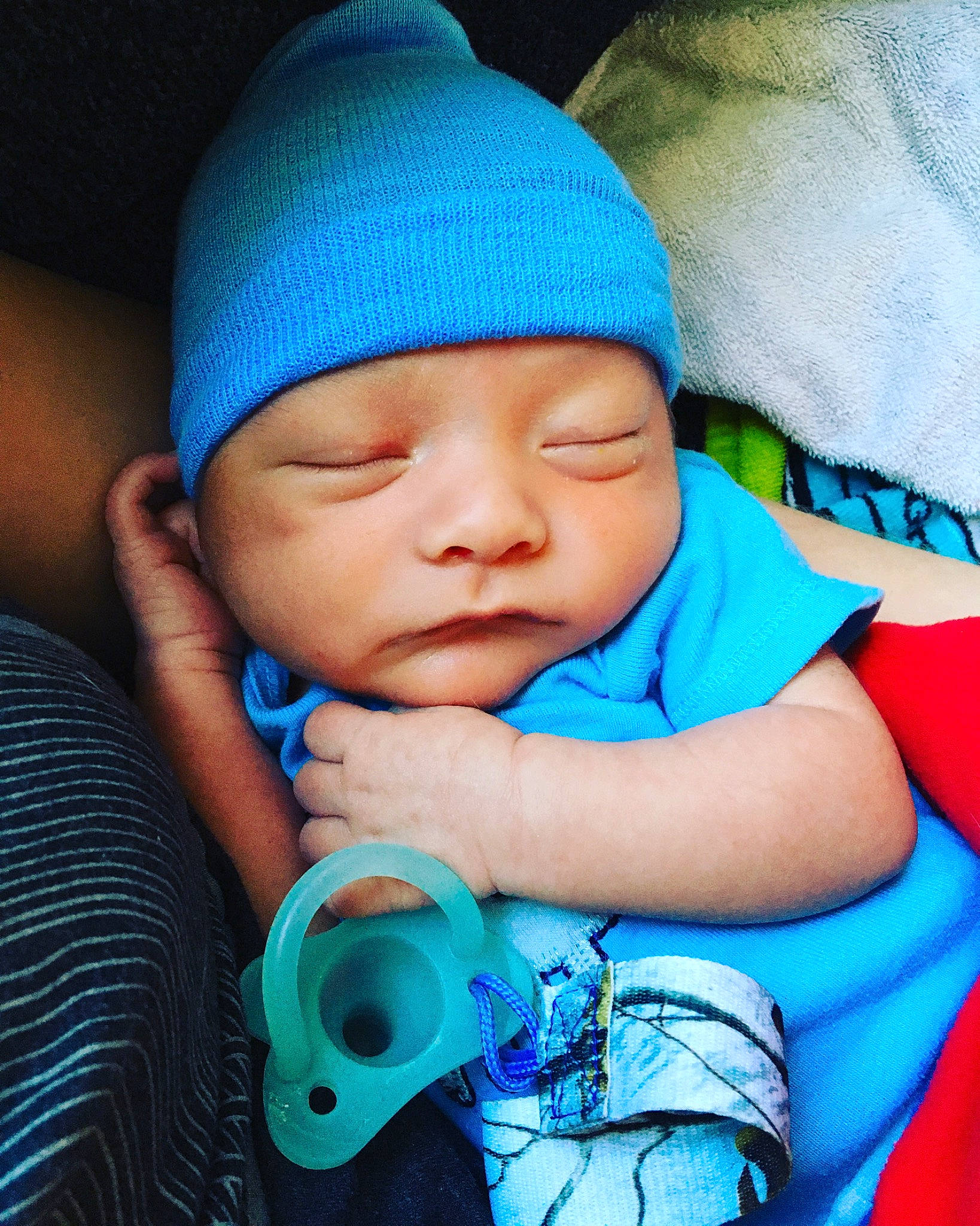 Callan joined the competition — help win amazing prizes! baby, baby_carriage, baby_products, beanie, blue, bonnet, cheek, child, cool, eye, headgear, headwear, knit_cap, nap, nose, person, play, product, skin, sleep