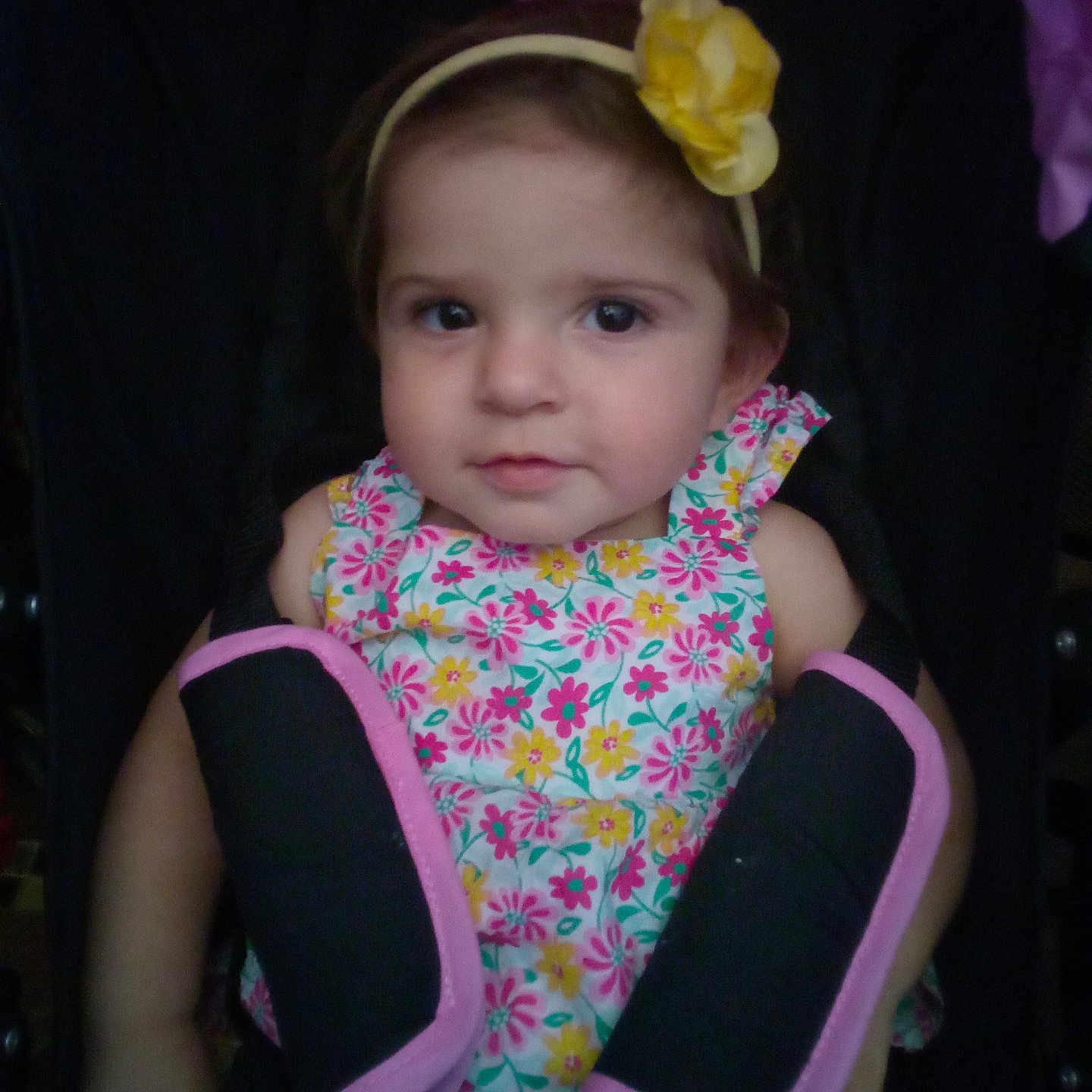 Victoria joined the competition — help win amazing prizes! accessories, baby, bonnet, car, car_interior, carseat, clothing, cushion, dress, face, hat, head, headband, homedecor, person, photography, portrait, sitting, transportation, vehicle