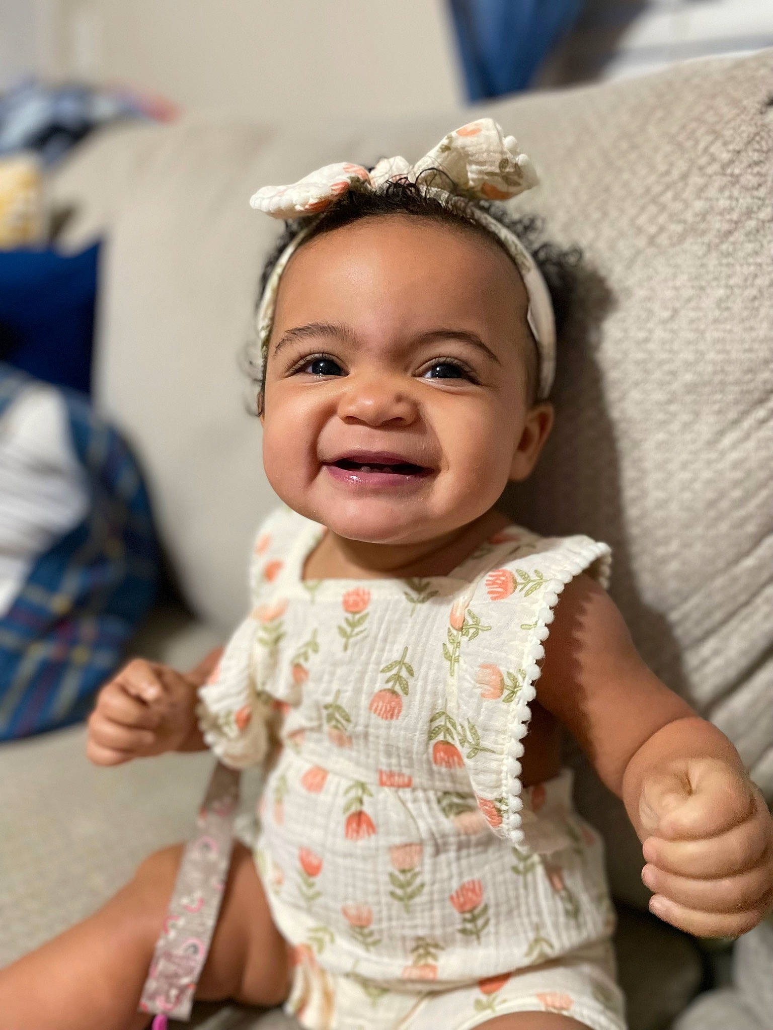 Aleigha is registered to the contest to win money with this photo: baby, baby_toddler_clothing, cheek, child, dress, embellishment, eyelash, fashion_accessory, fun, happy, headpiece, iris, joy, peach, person, pink, skin, sleeve, smile, toddler