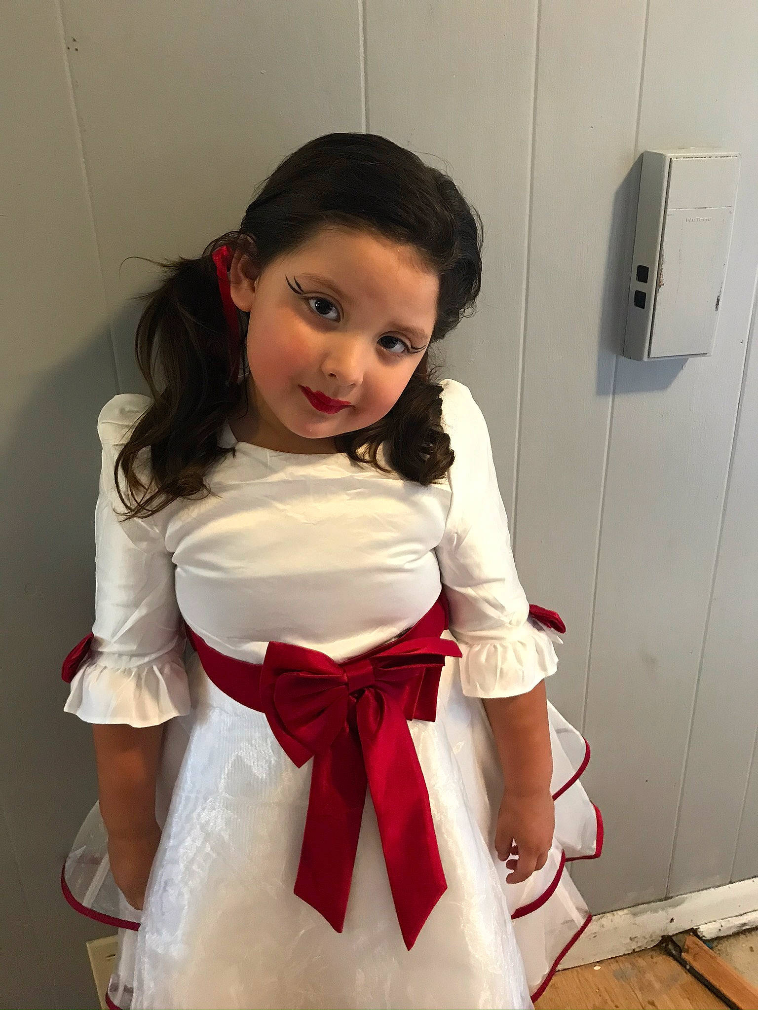 Karisma joined the competition — help win amazing prizes! black_hair, brown_hair, carmine, chest, day_dress, embellishment, event, fashion_accessory, fashion_design, formal_wear, lipstick, long_hair, makeover, neck, one_piece_garment, person, sleeve, toy, trunk, waist