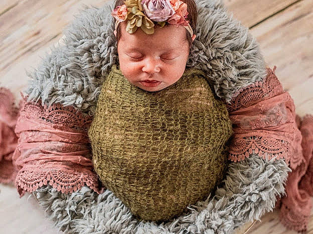 Baylee joined the competition — help win amazing prizes! baby, baby_toddler_clothing, cap, child, comfort, face, fashion_accessory, fur, grey, hat, headband, headgear, headpiece, headwear, jewellery, pattern, person, sleeve, textile, toddler