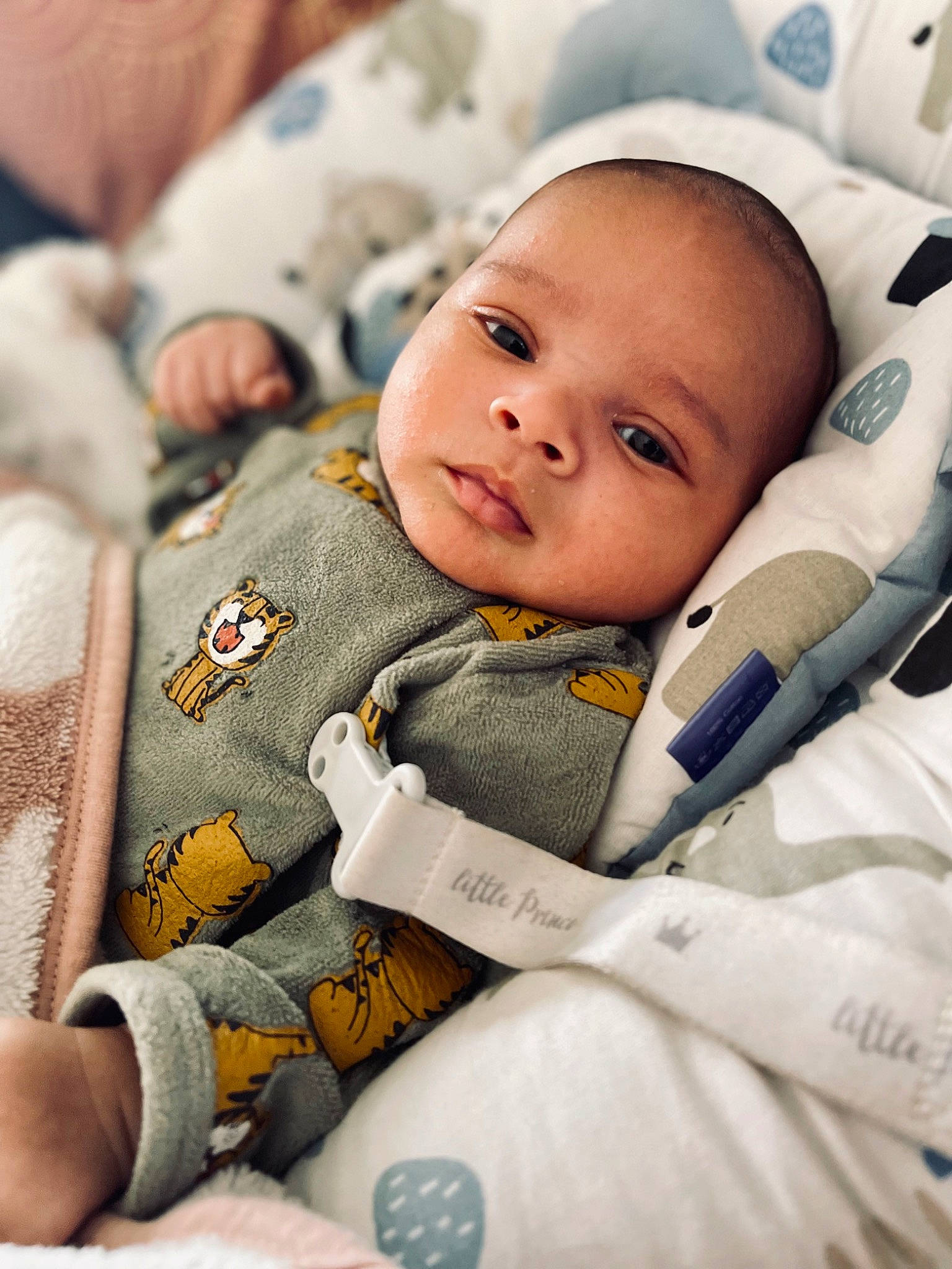 Sacha participe au concours pour gagner de l'argent avec cette photo : baby, baby_products, baby_safety, baby_sleeping, baby_toddler_clothing, cheek, child, comfort, happy, linens, person, portrait_photography, product, sitting, skin, textile, toddler