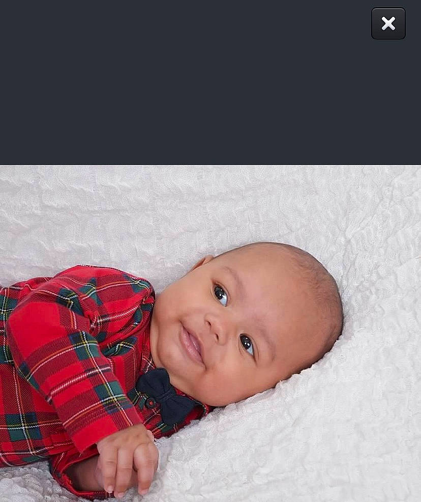 Kayson joined the competition — help win amazing prizes! baby, baby_toddler_clothing, cheek, child, comfort, freezing, fur, happy, linens, pattern, person, plaid, portrait_photography, sitting, sleeve, smile, snow, tartan, toddler, winter