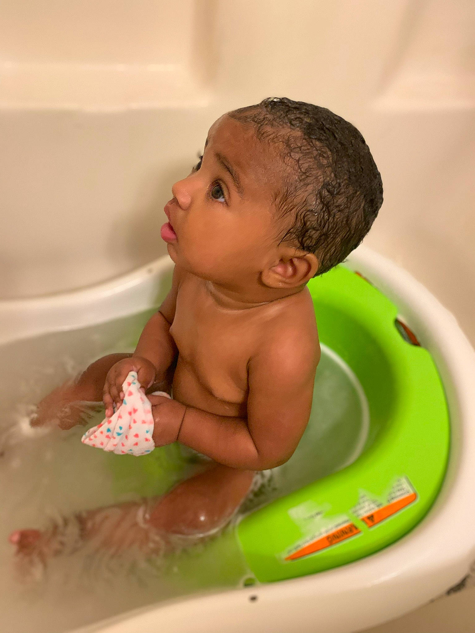 Avahmarie is registered to the contest to win money with this photo: baby, baby_bathing, bathing, bathtub, child, person, plumbing_fixture, product, toddler, washing