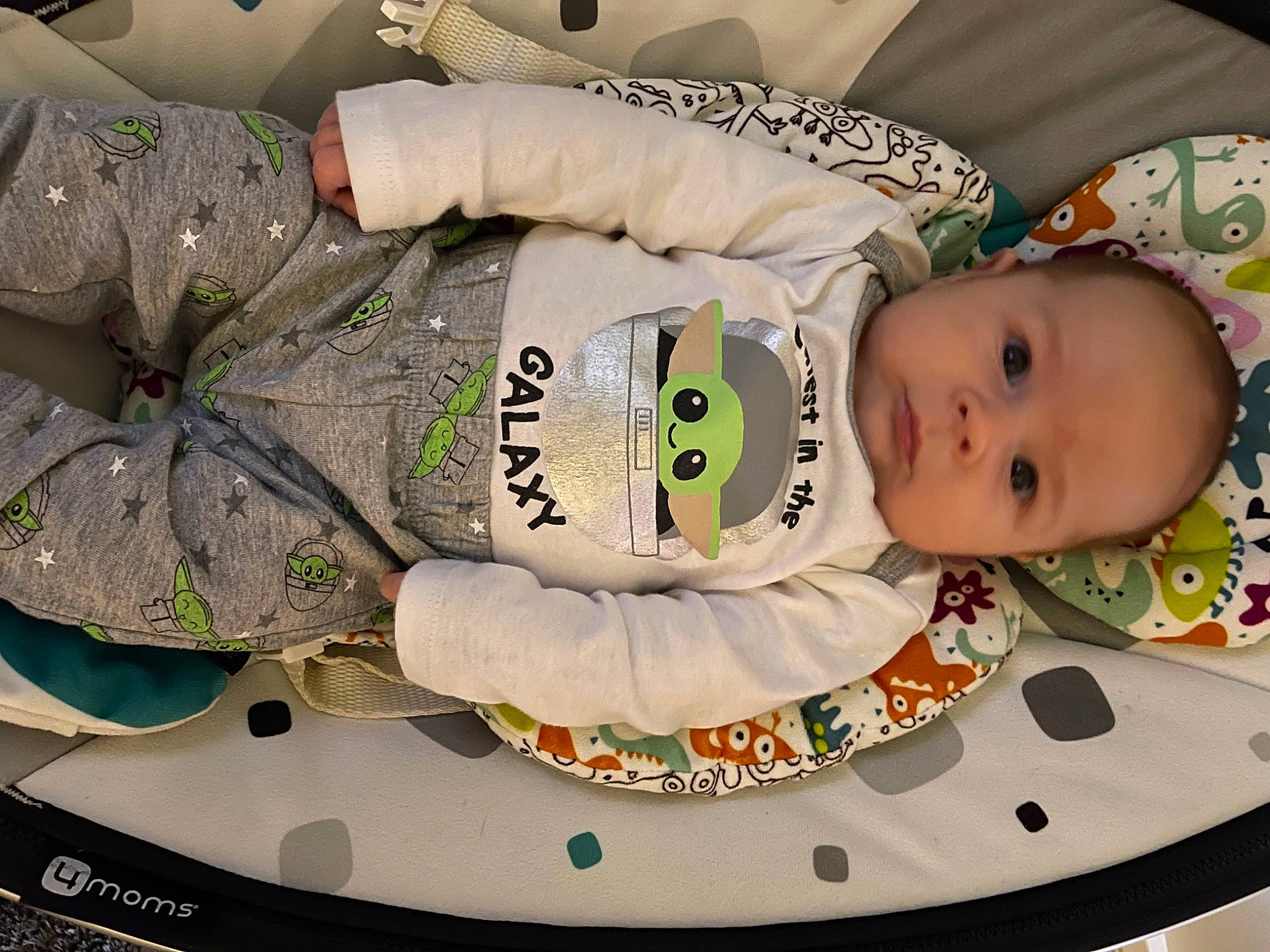 Brooks is registered to the contest to win money with this photo: baby, baby_products, baby_safety, baby_toddler_clothing, carmine, child, circle, comfort, comfort_food, font, headgear, pattern, person, room, sleeve, textile, toddler, toy, white