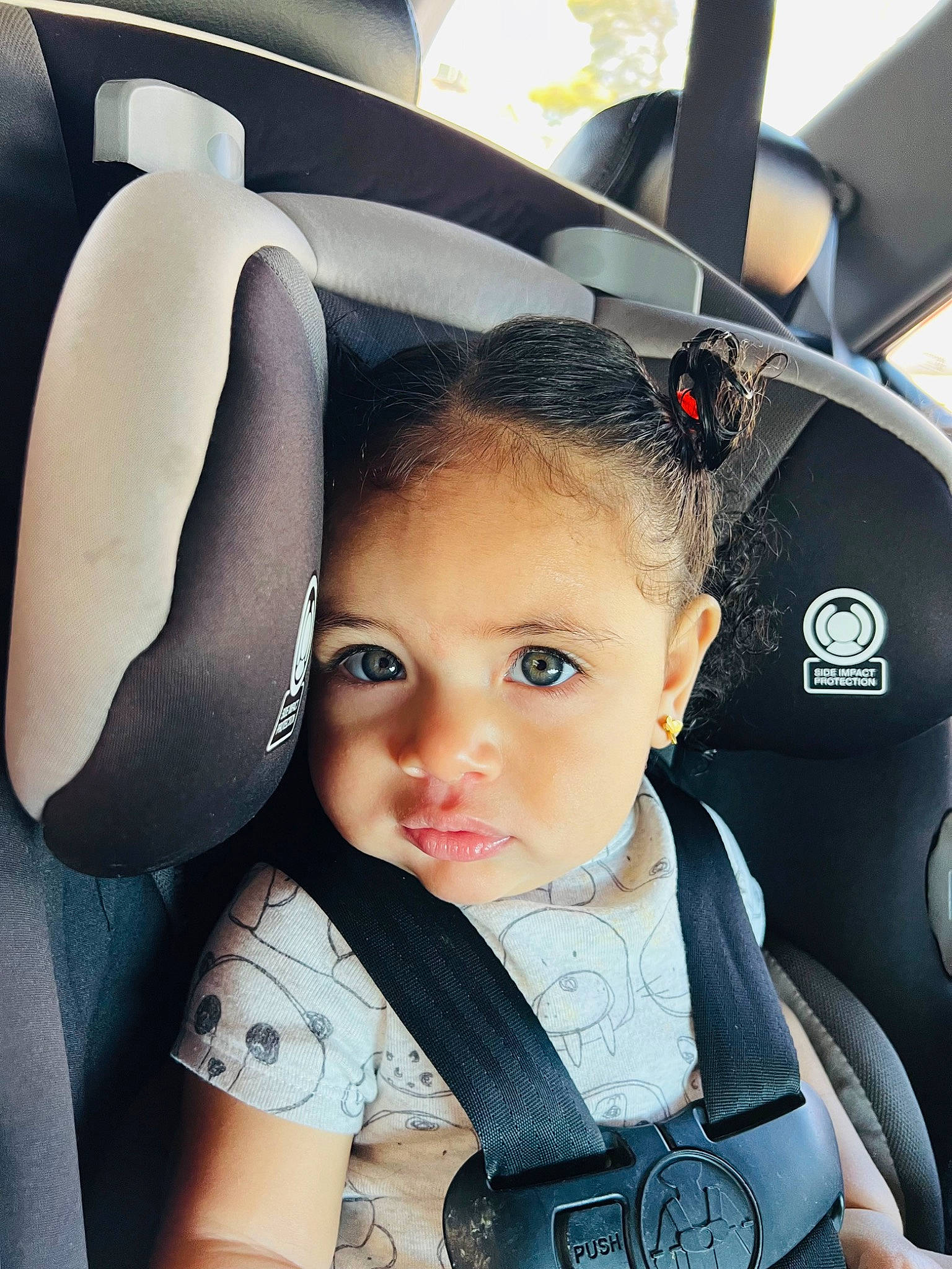 Kalia joined the competition — help win amazing prizes! audio_equipment, auto_part, automotive_design, automotive_wheel_system, baby, baby_carriage, baby_in_car_seat, car_seat, car_seat_cover, child, comfort, head_restraint, motor_vehicle, person, personal_luxury_car, seat_belt, steering_part, steering_wheel, toddler, vehicle_door