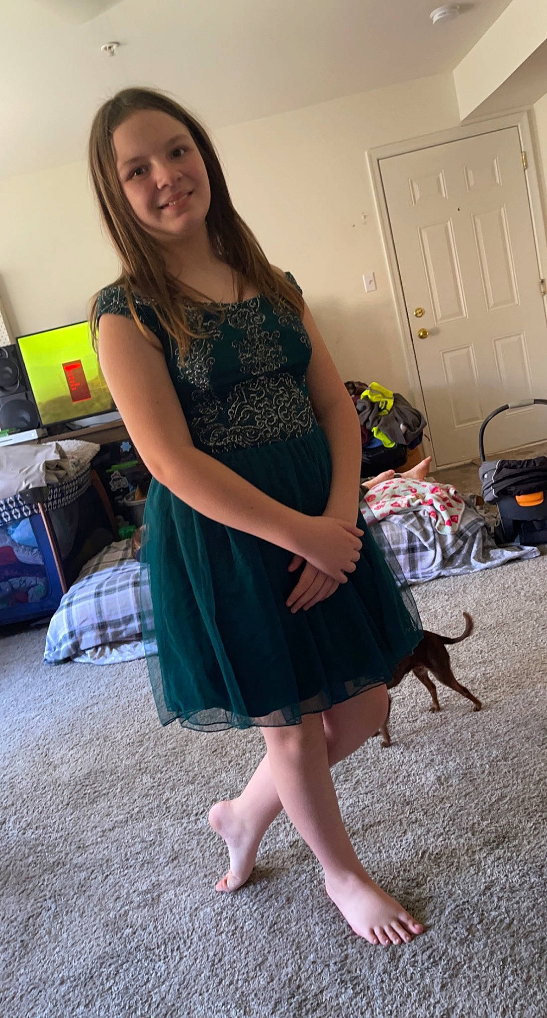 Navarah joined the competition — help win amazing prizes! black_hair, day_dress, dress, fashion_design, flooring, foot, formal_wear, happy, human_leg, jewellery, joint, joy, long_hair, luggage_and_bags, one_piece_garment, person, shoulder, smile, textile, thigh