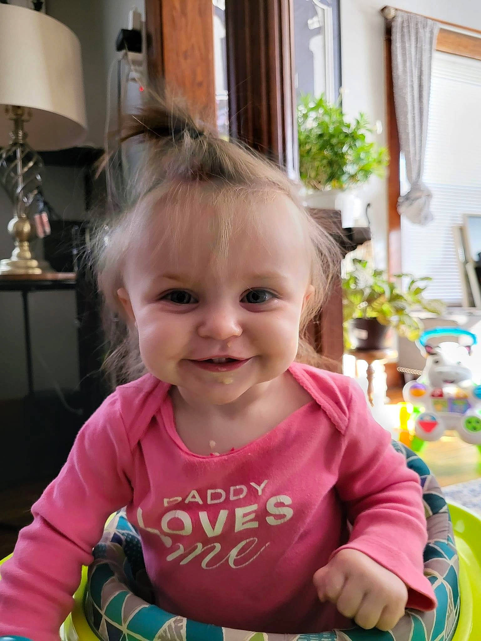 Kehlani is registered to the contest to win money with this photo: baby, baby_toddler_clothing, beauty, cheek, child, facial_expression, hairstyle, happy, houseplant, iris, joy, lamp, people, person, plant, product, skin, sleeve, smile, snapshot