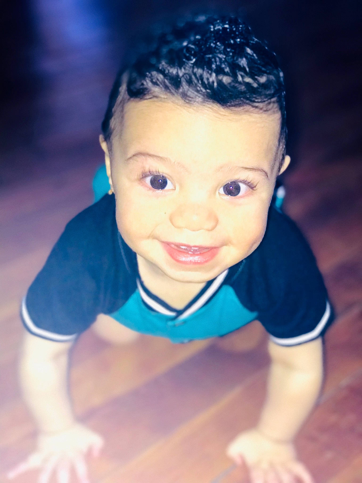 Ayden is registered to the contest to win money with this photo: arm, baby, beauty, blue, cheek, child, chin, cool, eye, face, facial_expression, forehead, hair, head, male, nose, person, skin, smile, standing