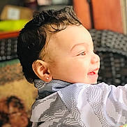 Ayden joined the competition — help win amazing prizes! baby, black_hair, cheek, child, chin, ear, forehead, hair, hairstyle, head, neck, nose, toddler
