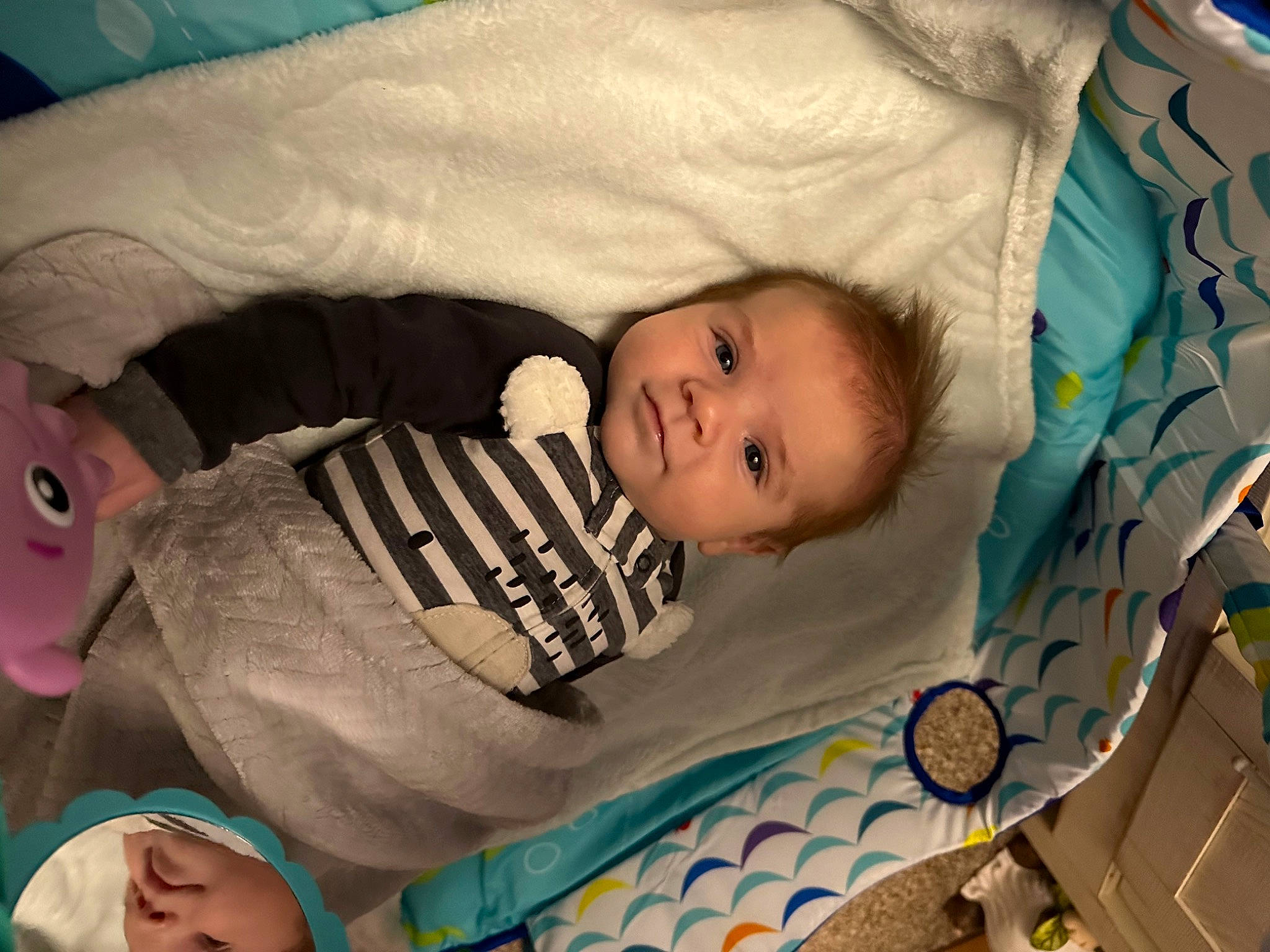 Lachlan joined the competition — help win amazing prizes! baby, baby_products, baby_safety, baby_toddler_clothing, bedtime, cheek, child, comfort, infant_bed, linens, person, product, room, skin, textile, toddler, wood