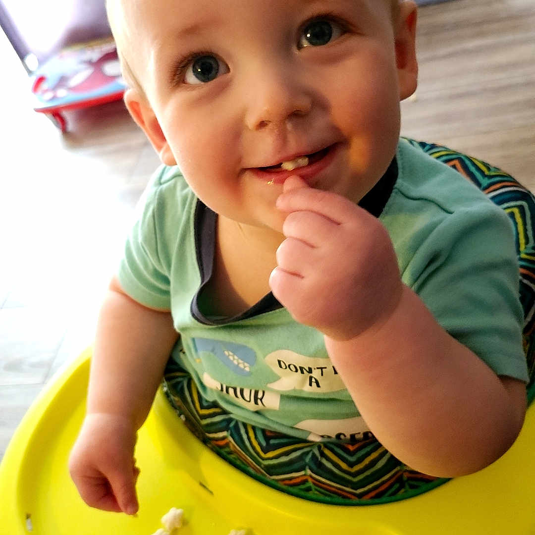 Benjamin joined the competition — help win amazing prizes! baby, bodypart, cream, cutlery, dessert, eating, face, finger, food, hand, happy, head, icing, person, photography, popcorn, portrait, smile, snack, spoon