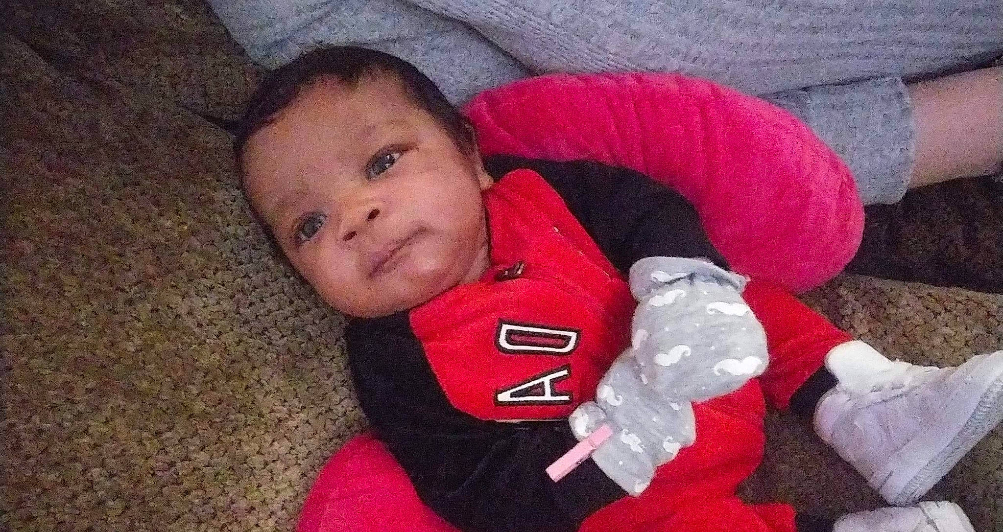 Castiel is registered to the contest to win money with this photo: baby, cheek, child, lip, person, pink, skin, toddler