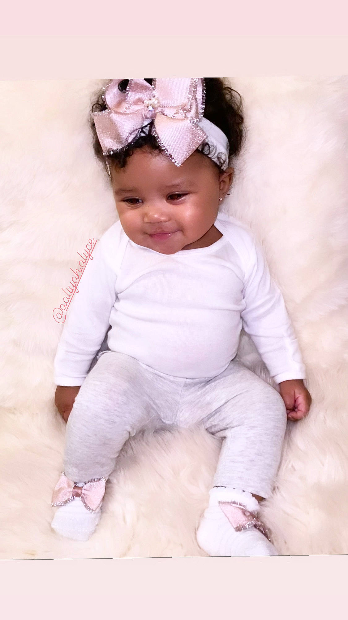 Aaliyah is registered to the contest to win money with this photo: baby, baby_bloomers, baby_products, baby_toddler_clothing, child, child_model, clothing, costume, crown, fashion_accessory, hair_accessory, headband, headgear, headpiece, headwear, joy, person, photography, pink, product