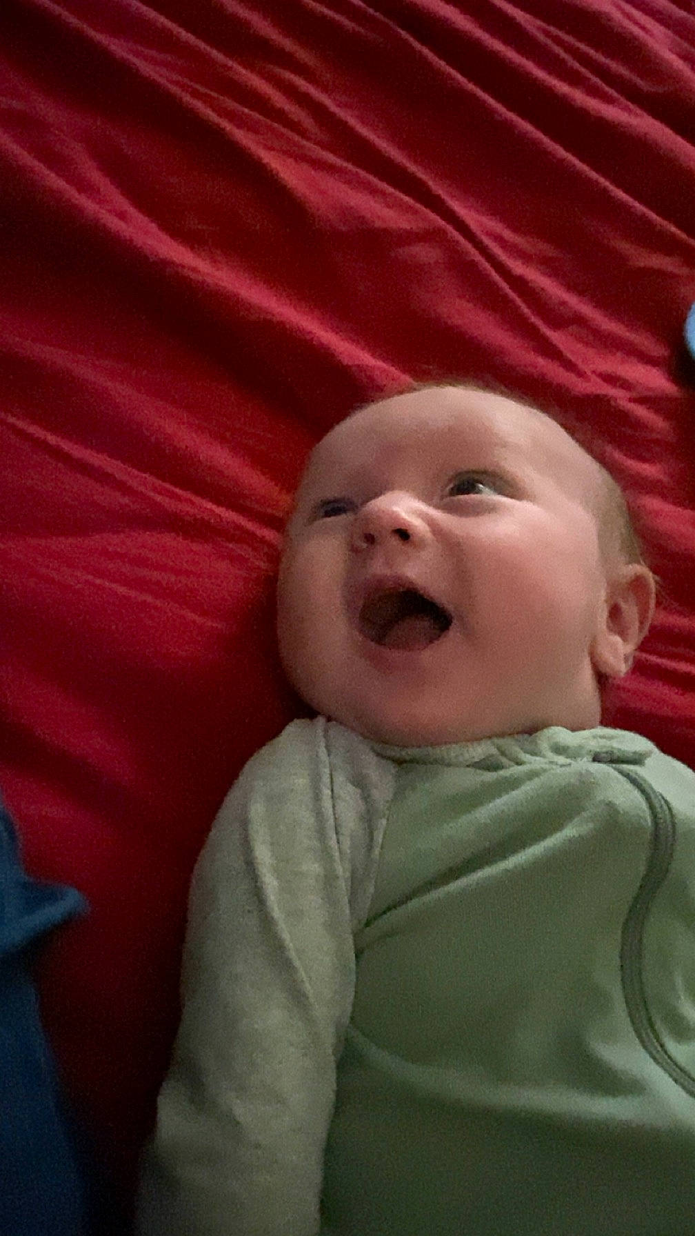 Isaiah Asher Hughes is registered to the contest to win money with this photo: baby, baby_toddler_clothing, cheek, child, chin, comfort, eye, eyebrow, fun, happy, head, iris, lip, magenta, mouth, nose, person, skin, sleeve, smile