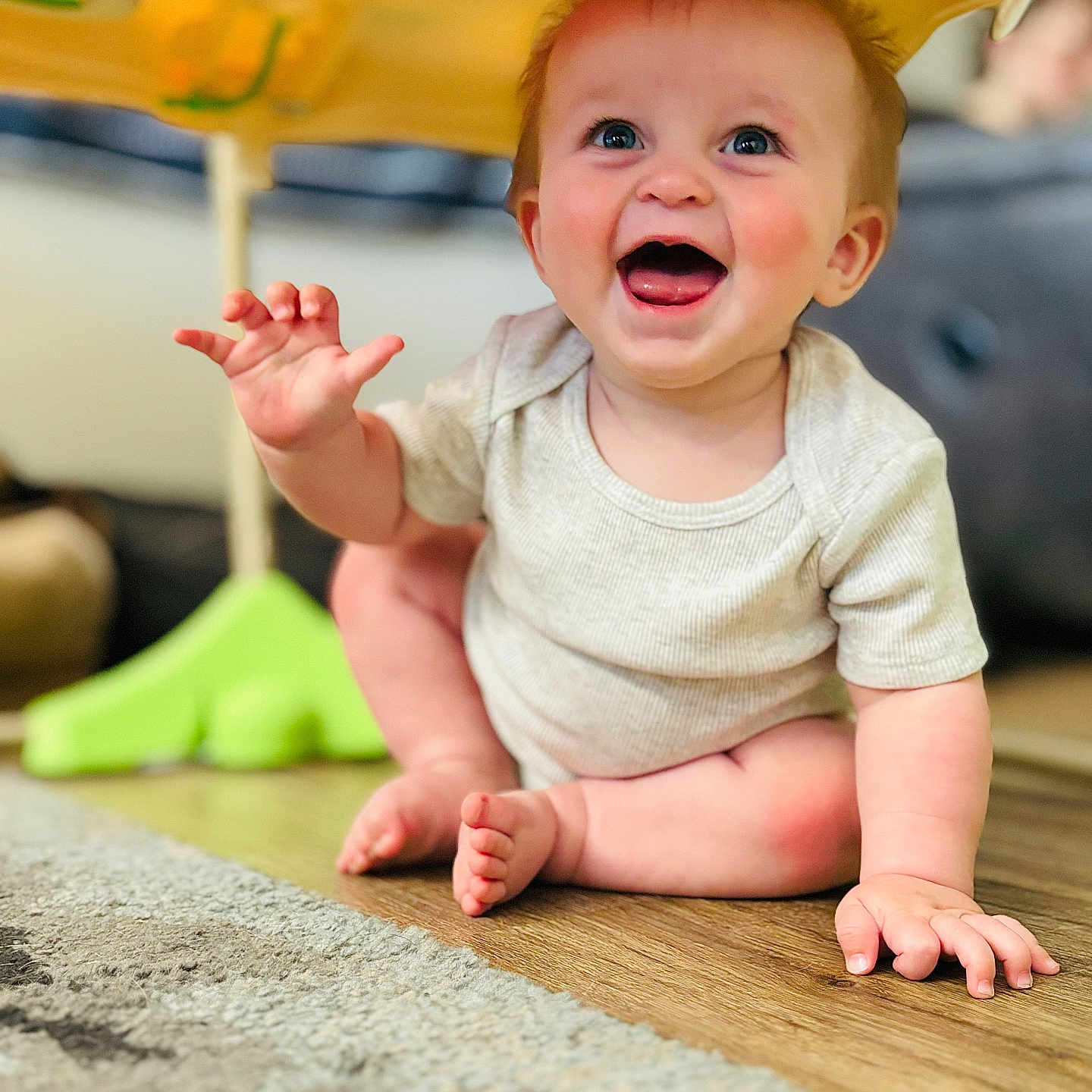 Kaizen is registered to the contest to win money with this photo: baby, babylaughing, bodypart, crawling, crying, face, finger, hand, happy, head, laughing, person, photography, portrait, sad, sitting, smile, wood