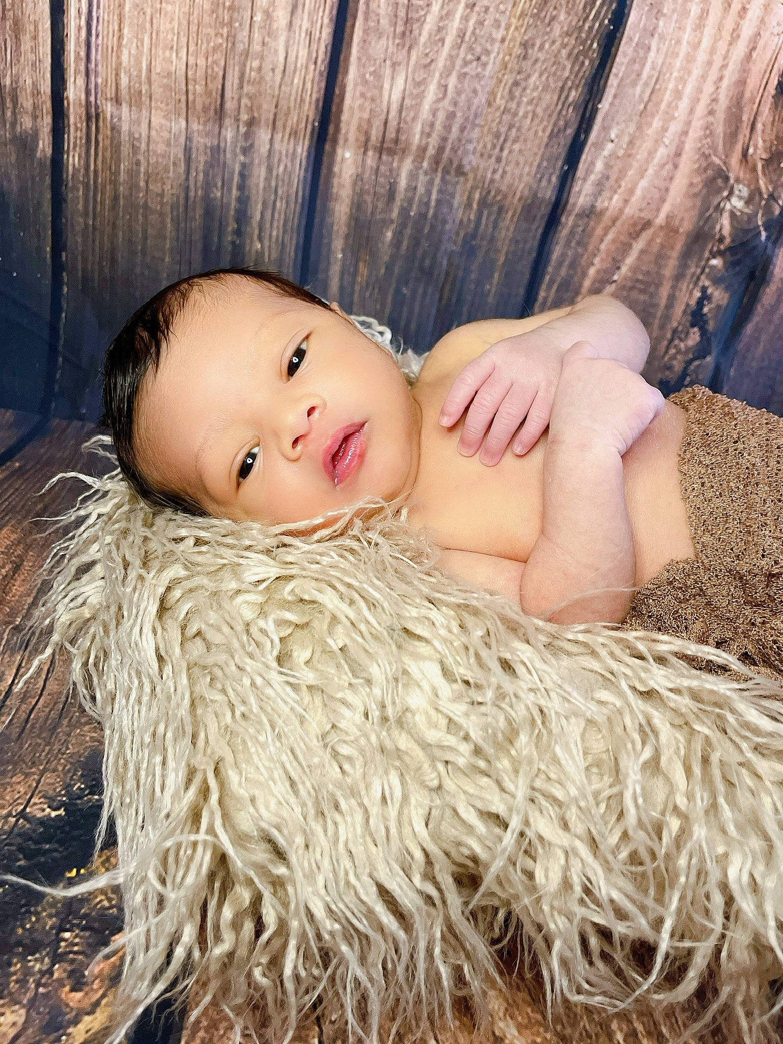 Jaxton joined the competition — help win amazing prizes! baby, beauty, blond, child, eye, flash_photography, fur, grass, happy, hat, hay, livestock, mammal, people_in_nature, person, sheep, straw, toddler, toy, wood