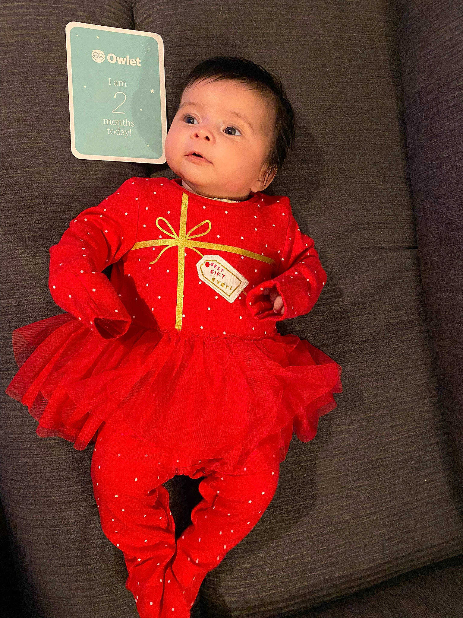 Freya joined the competition — help win amazing prizes! baby, baby_toddler_clothing, carmine, child, day_dress, dress, fashion_accessory, fashion_design, formal_wear, happy, magenta, one_piece_garment, pattern, peach, person, pink, ruffle, satin, sitting, sleeve