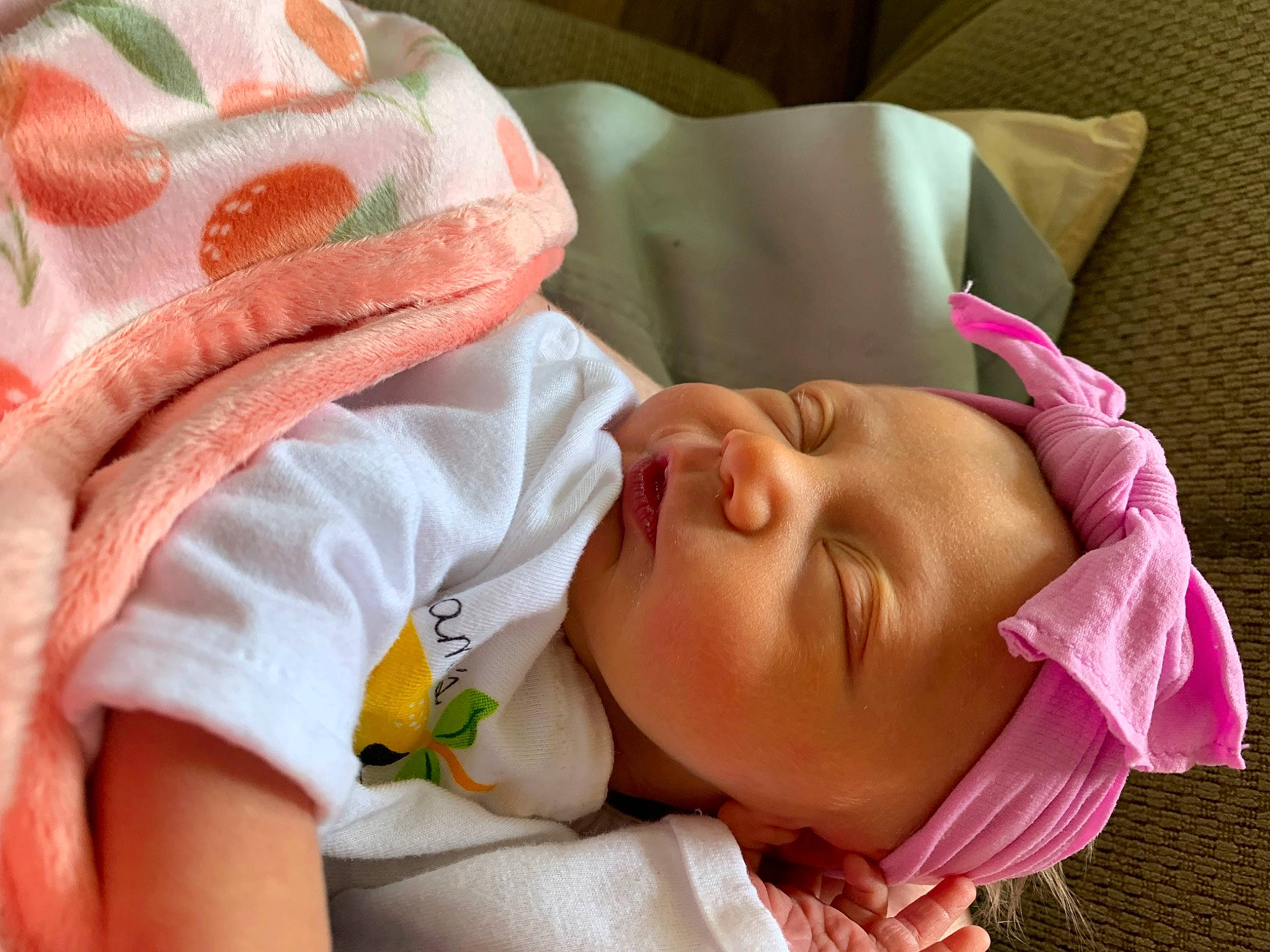 Stevie Rhiannon is registered to the contest to win money with this photo: baby, baby_sleeping, baby_toddler_clothing, cheek, child, chin, comfort, finger, head, lip, mammal, mouth, neck, nose, person, pink, product, skin, sleeve, textile